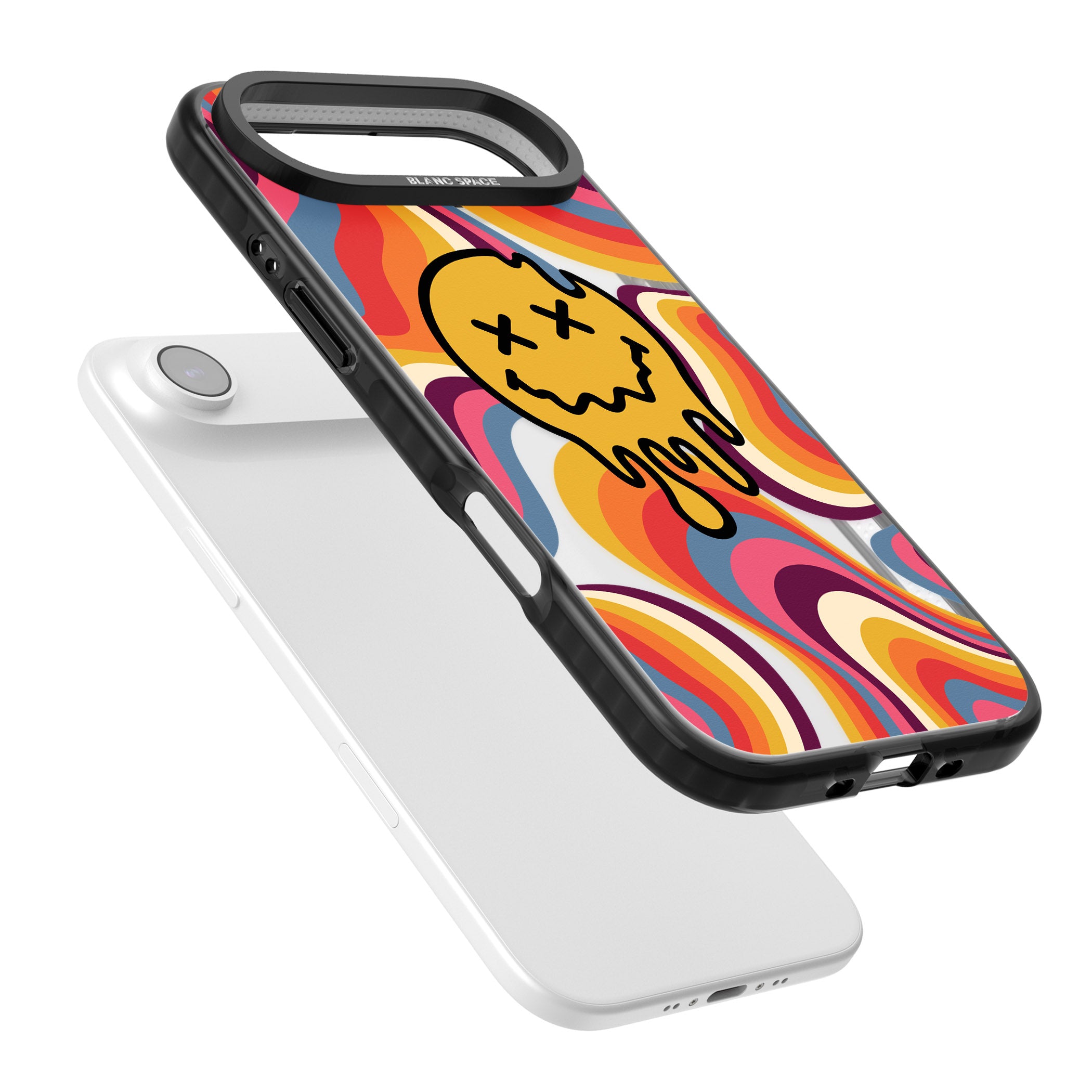 Trippy Face Melt iPhone 17 Air Impact Black Phone Case Colours