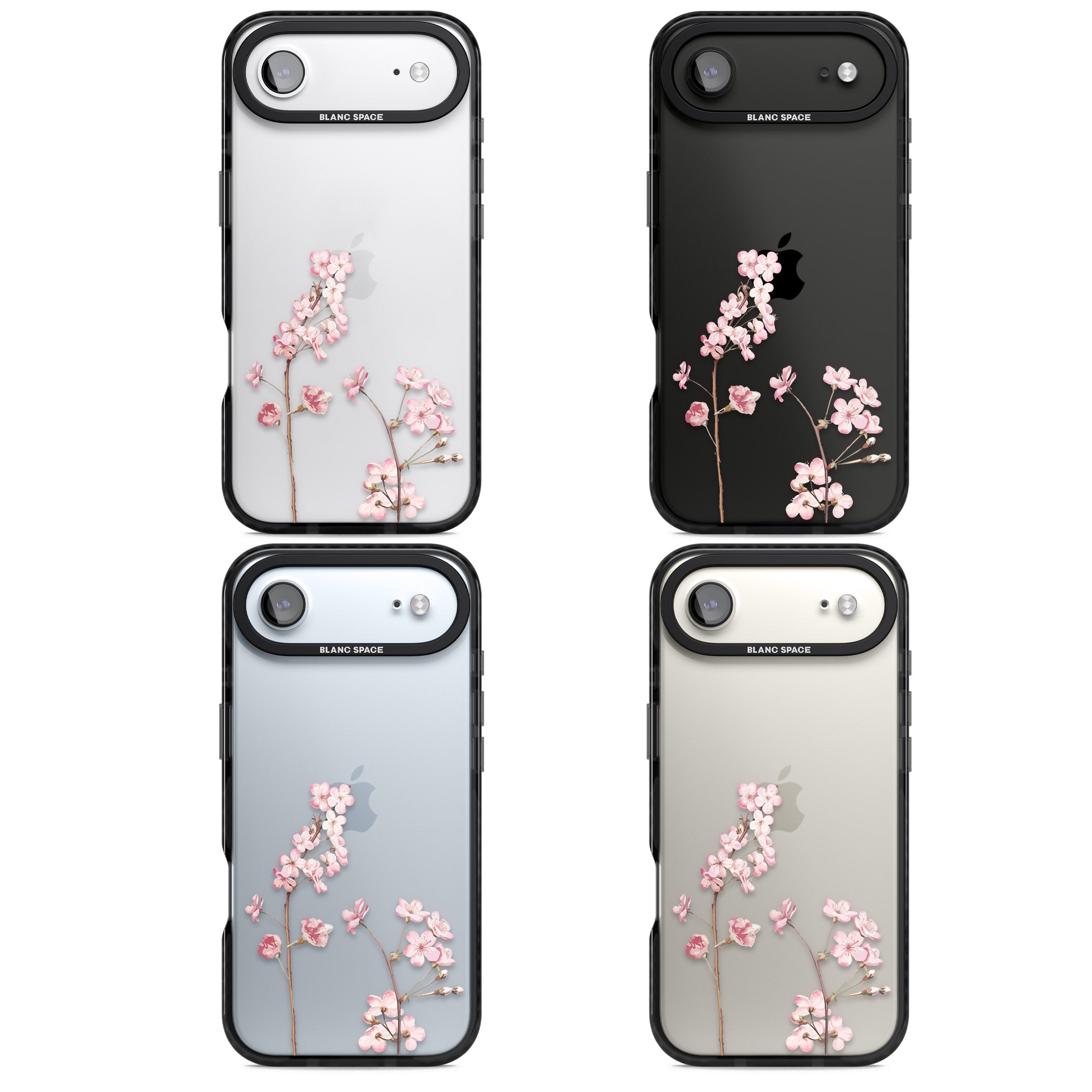 Blossom Flower iPhone 17 Air Impact Black Phone Case APT Impact Protection