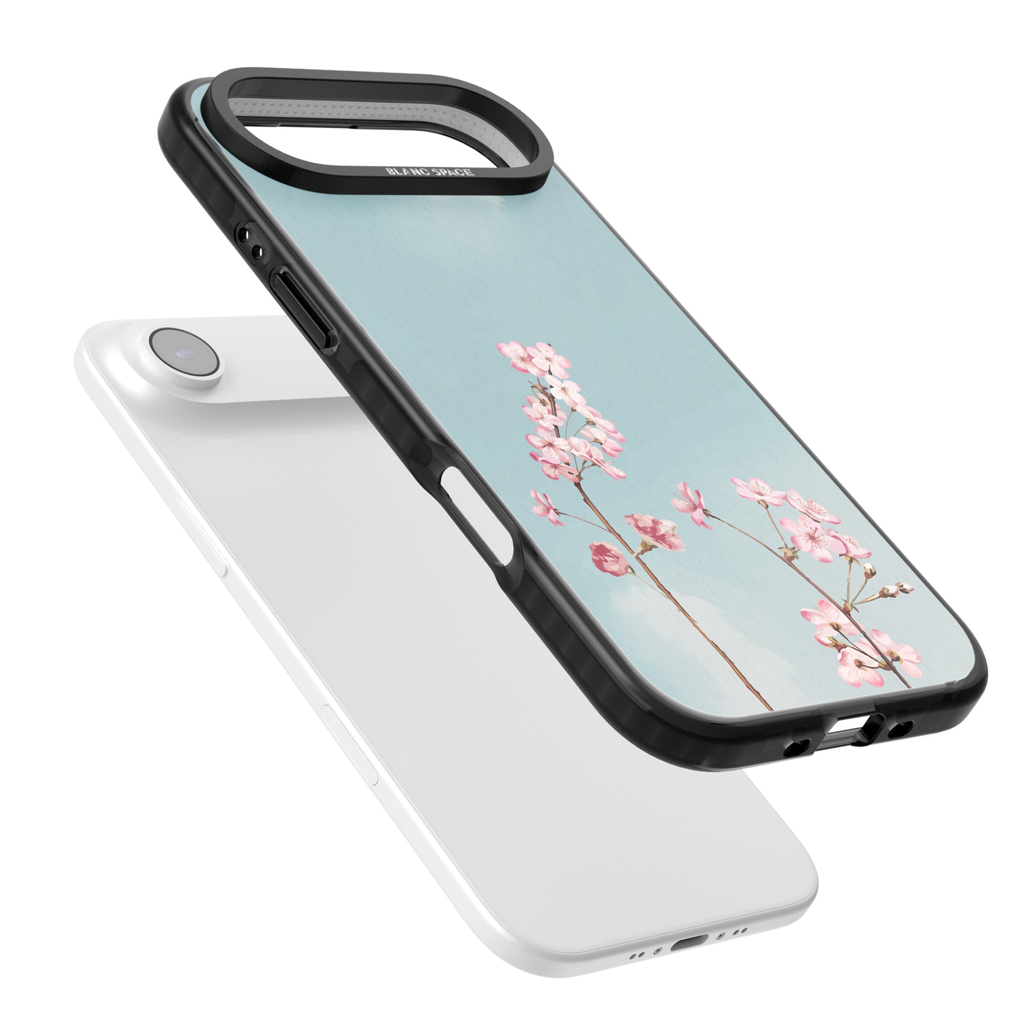 Blossom Flower Sky iPhone 17 Air Impact Black Phone Case Colours