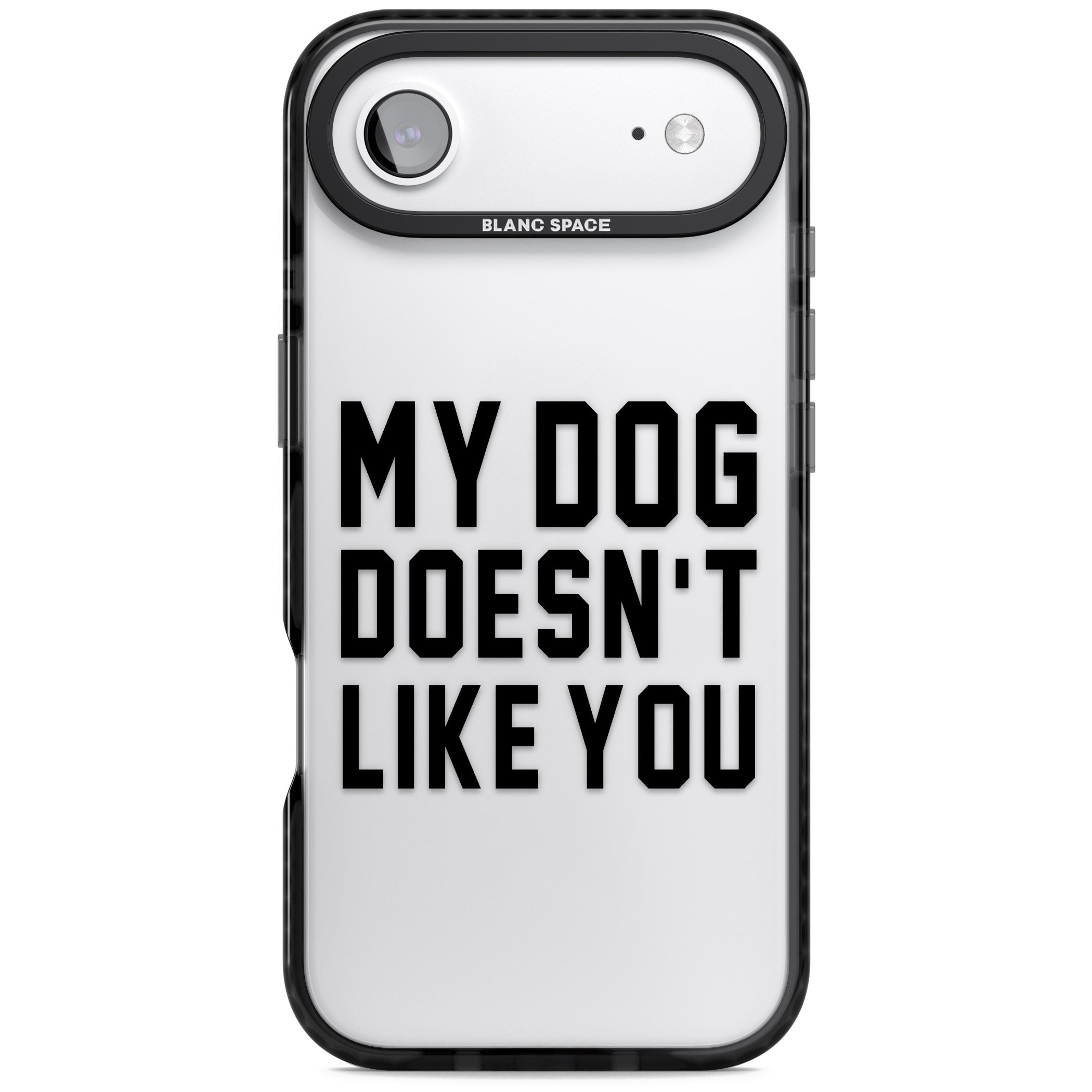 My Dog Doesn'T Like You iPhone 17 Air Impact Black Phone Case