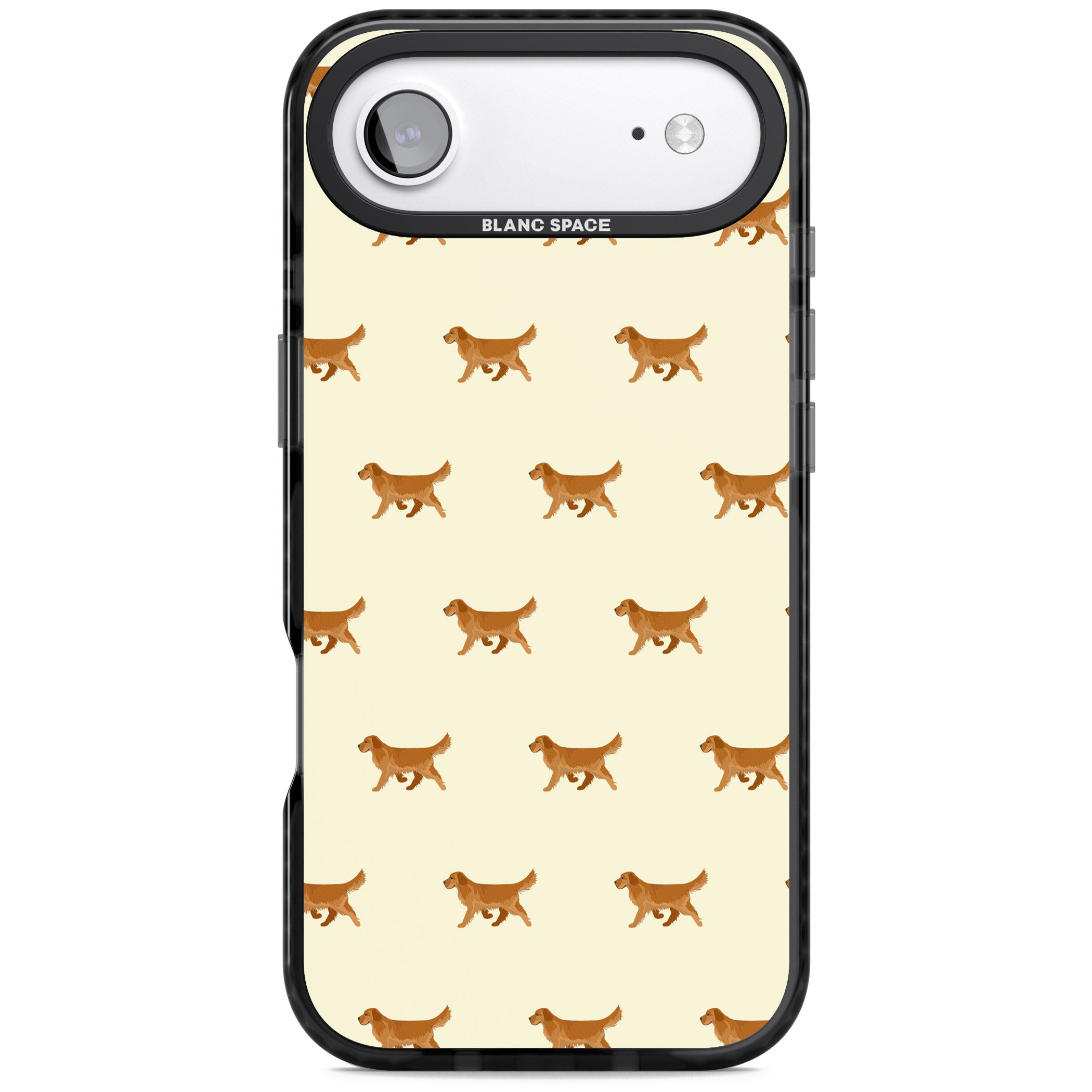 Golden Retriever Dog Pattern iPhone 17 Air Impact Black Phone Case