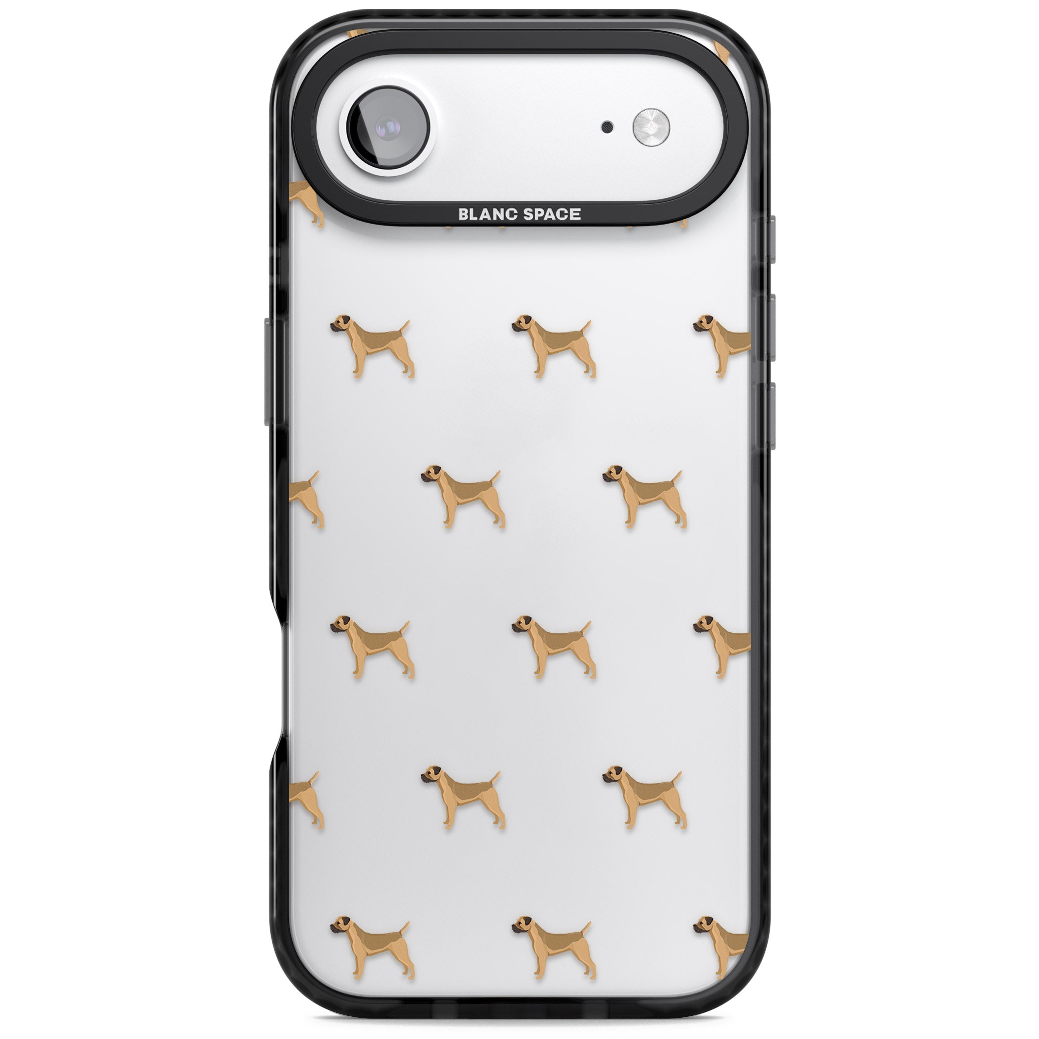 Border Terrier Dog Pattern iPhone 17 Air Impact Black Phone Case