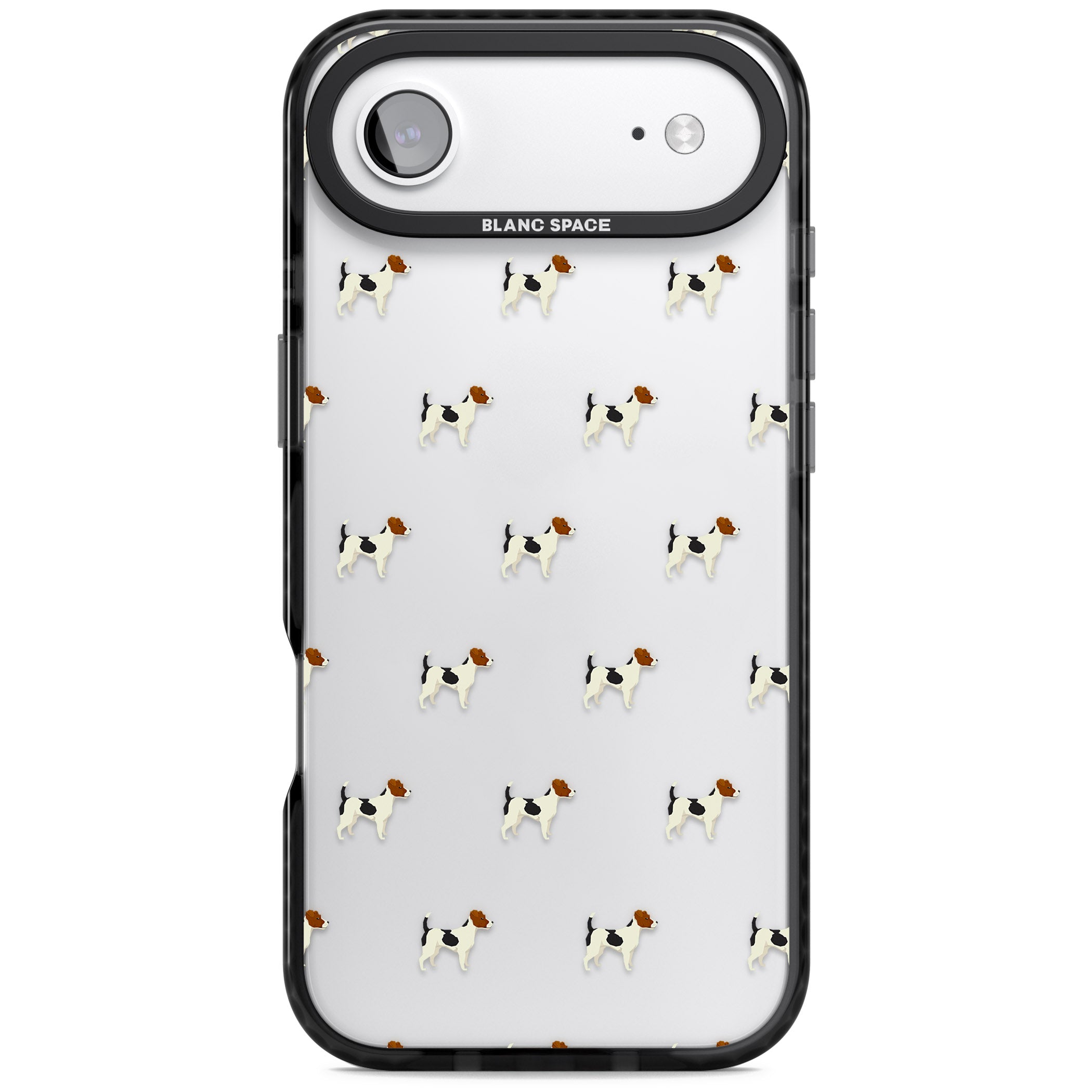 Jack Russell Terrier Pattern iPhone 17 Air Impact Black Phone Case