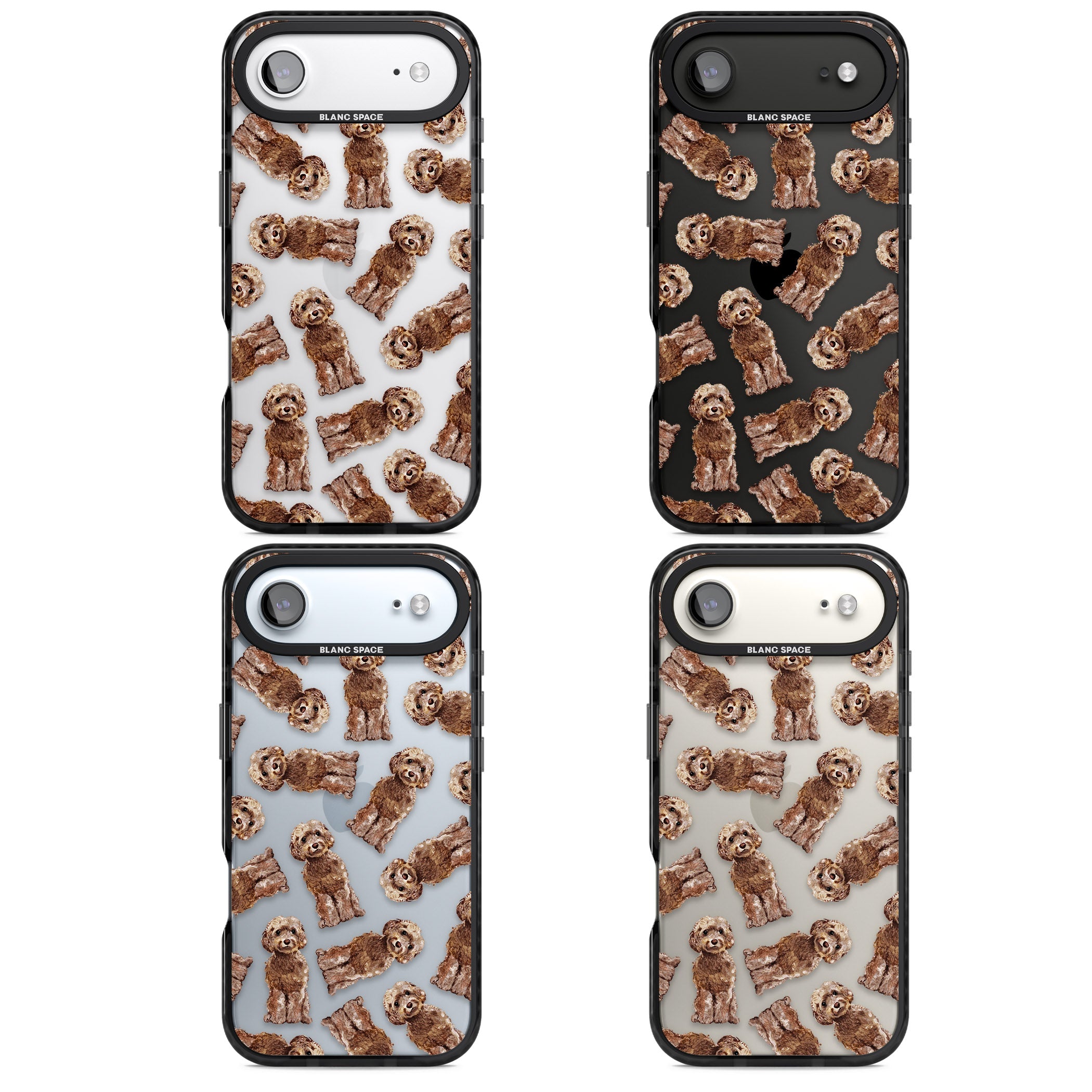 Brown Dog Pattern iPhone 17 Air Impact Black Phone Case APT Impact Protection