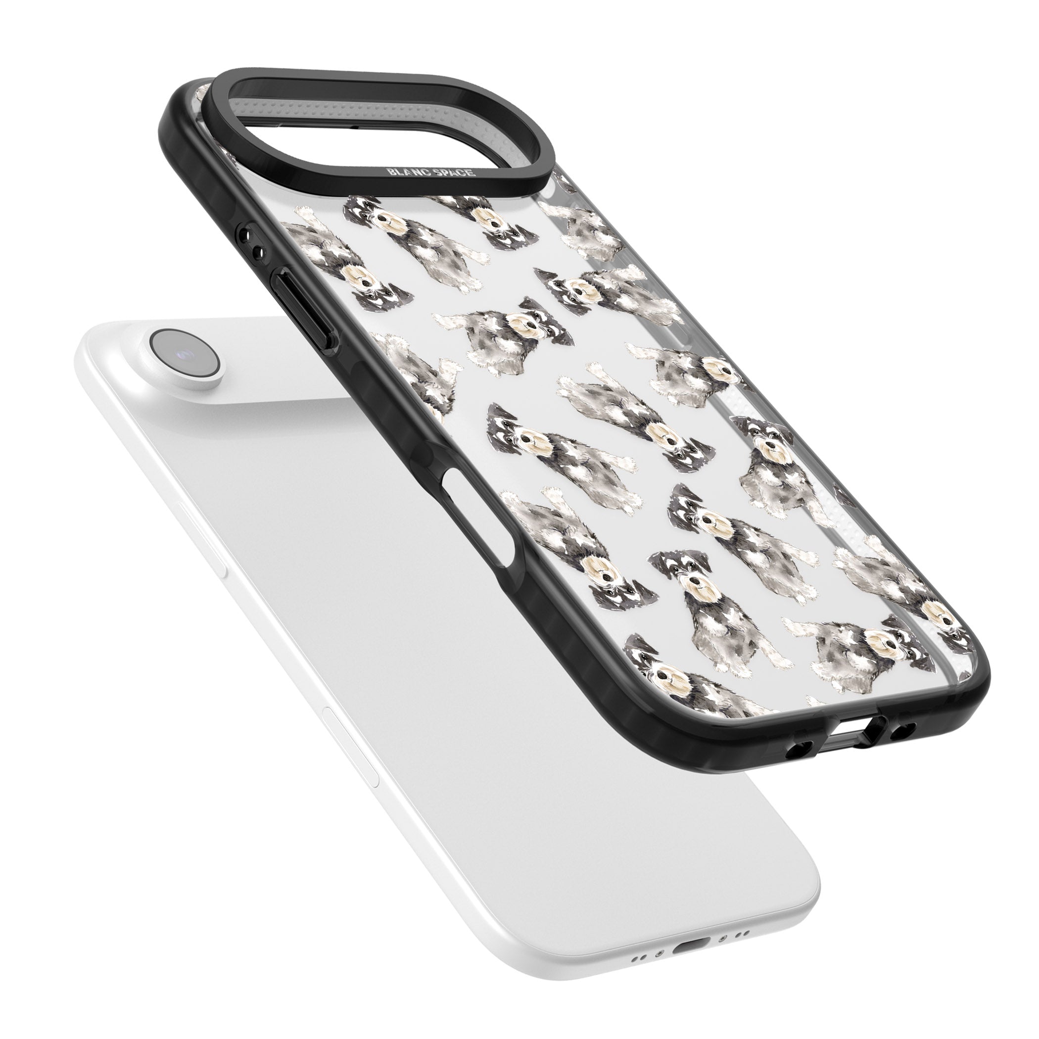 Miniature Schnauzer Watercolor iPhone 17 Air Impact Black Phone Case Colours