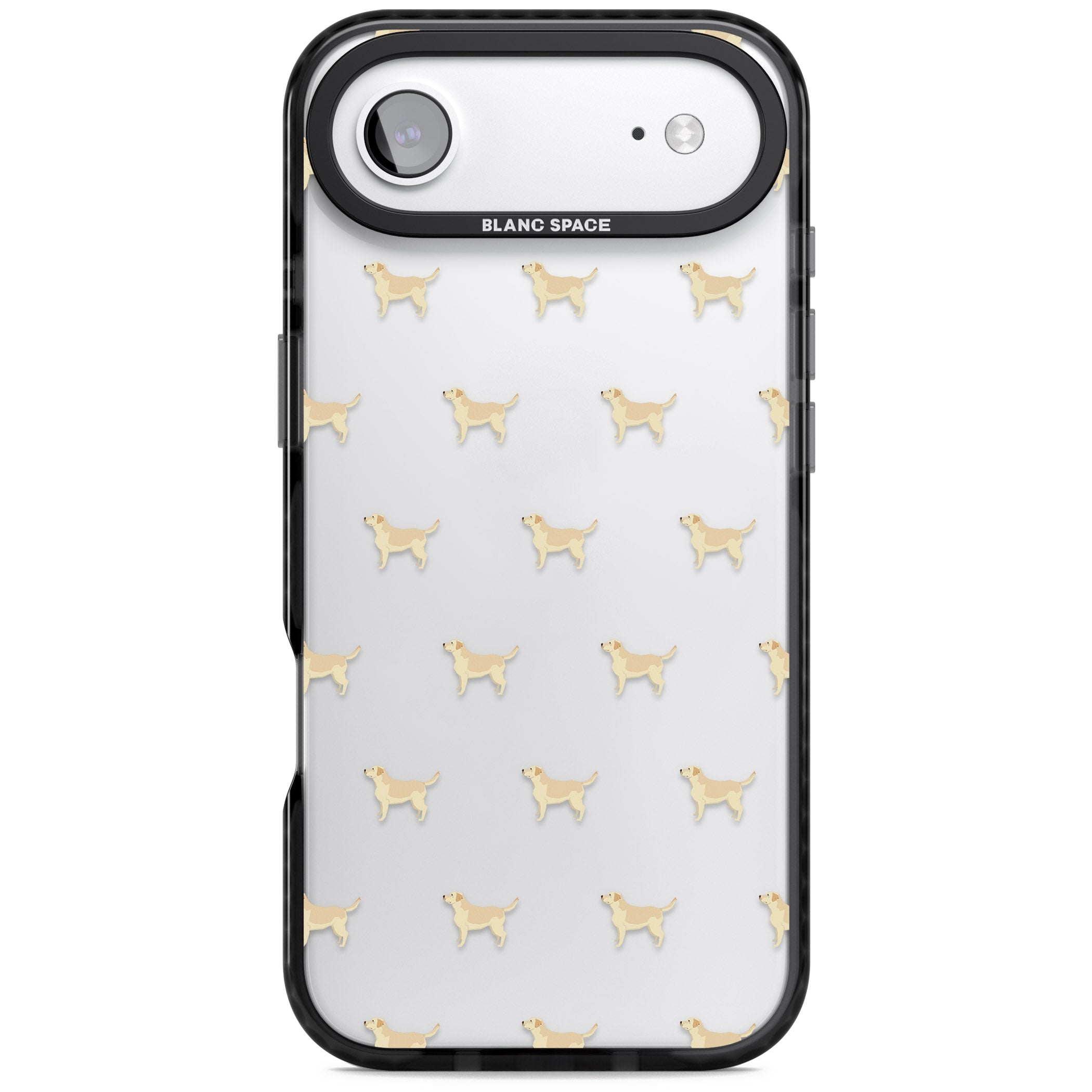 Tan Labrador Dog Pattern iPhone 17 Air Impact Black Phone Case