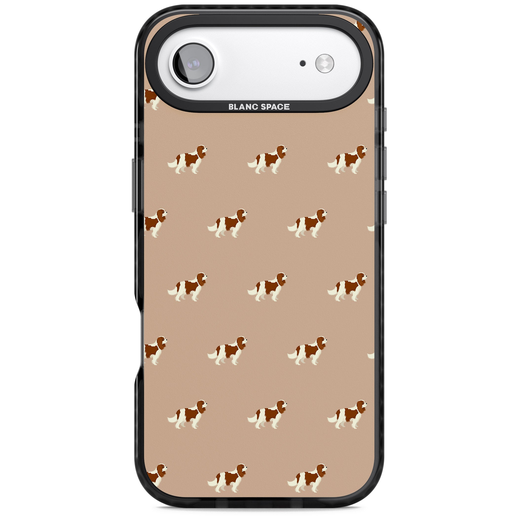 Cavalier Spaniel Pattern iPhone 17 Air Impact Black Phone Case