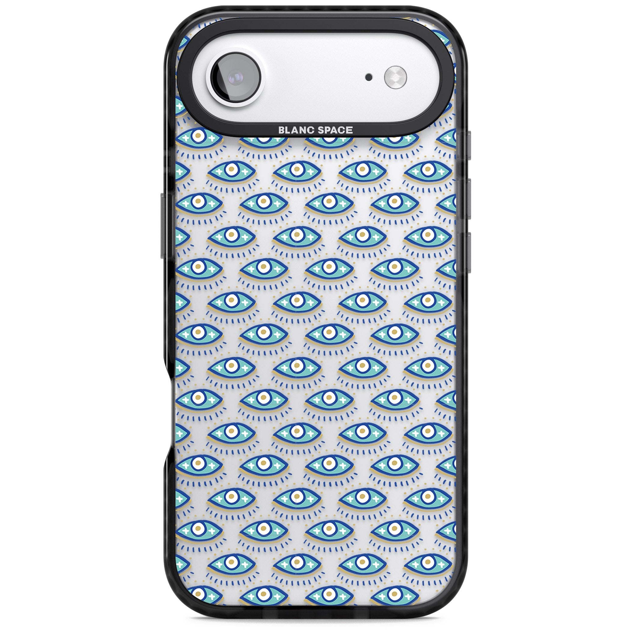 Psychedelic Eyes Pattern Color iPhone 17 Air Impact Black Phone Case