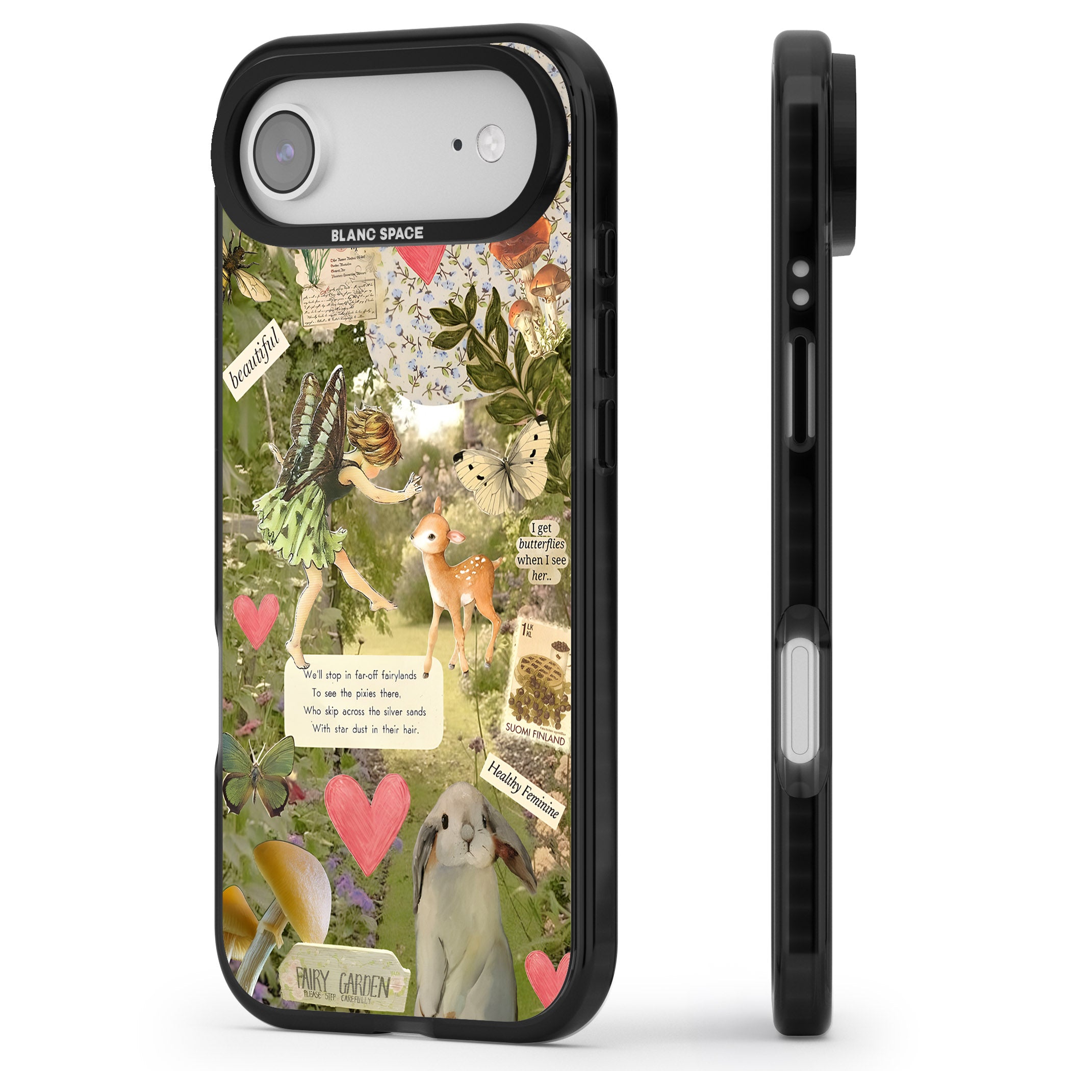 Soft Fairy iPhone 17 Air Impact Black Phone Case Side Profile