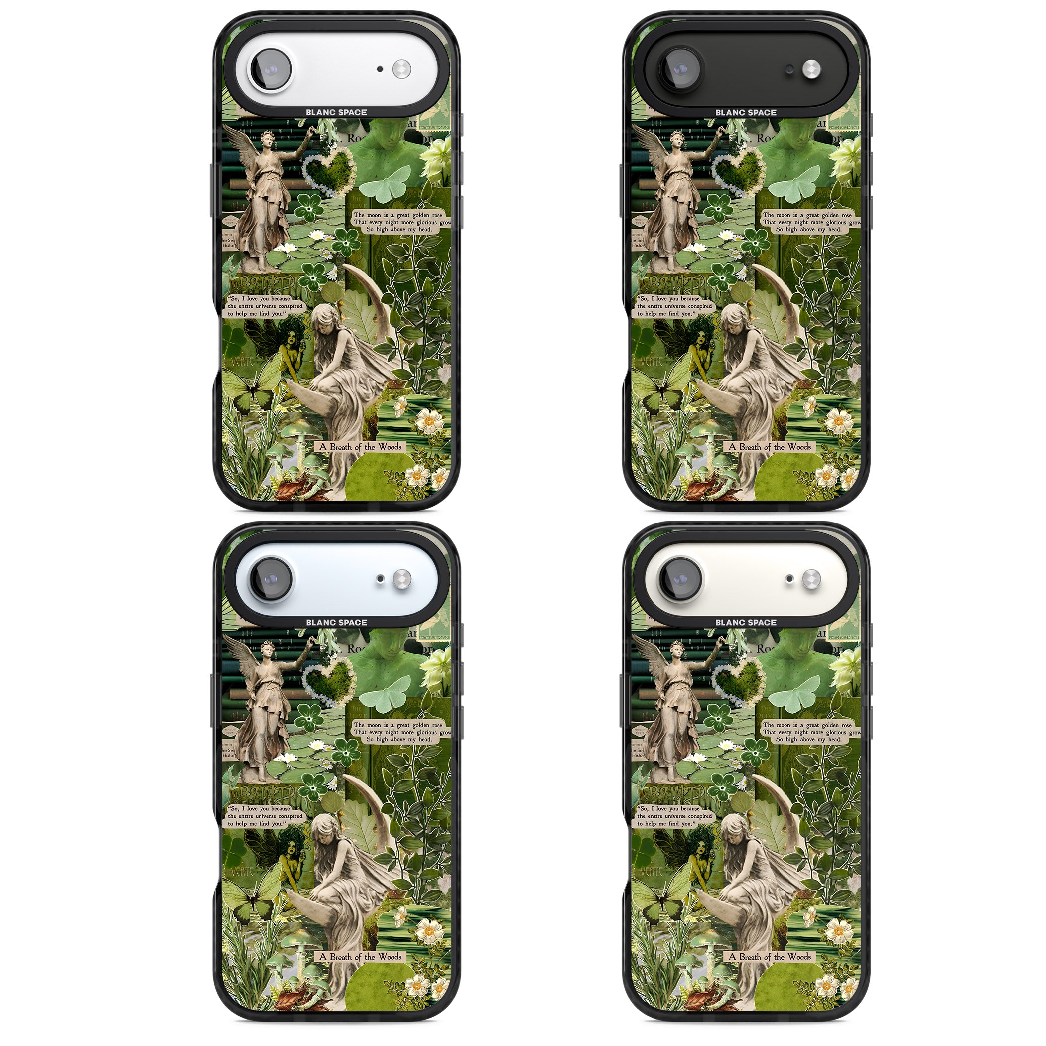 Enchanted Forest Green iPhone 17 Air Impact Black Phone Case APT Impact Protection