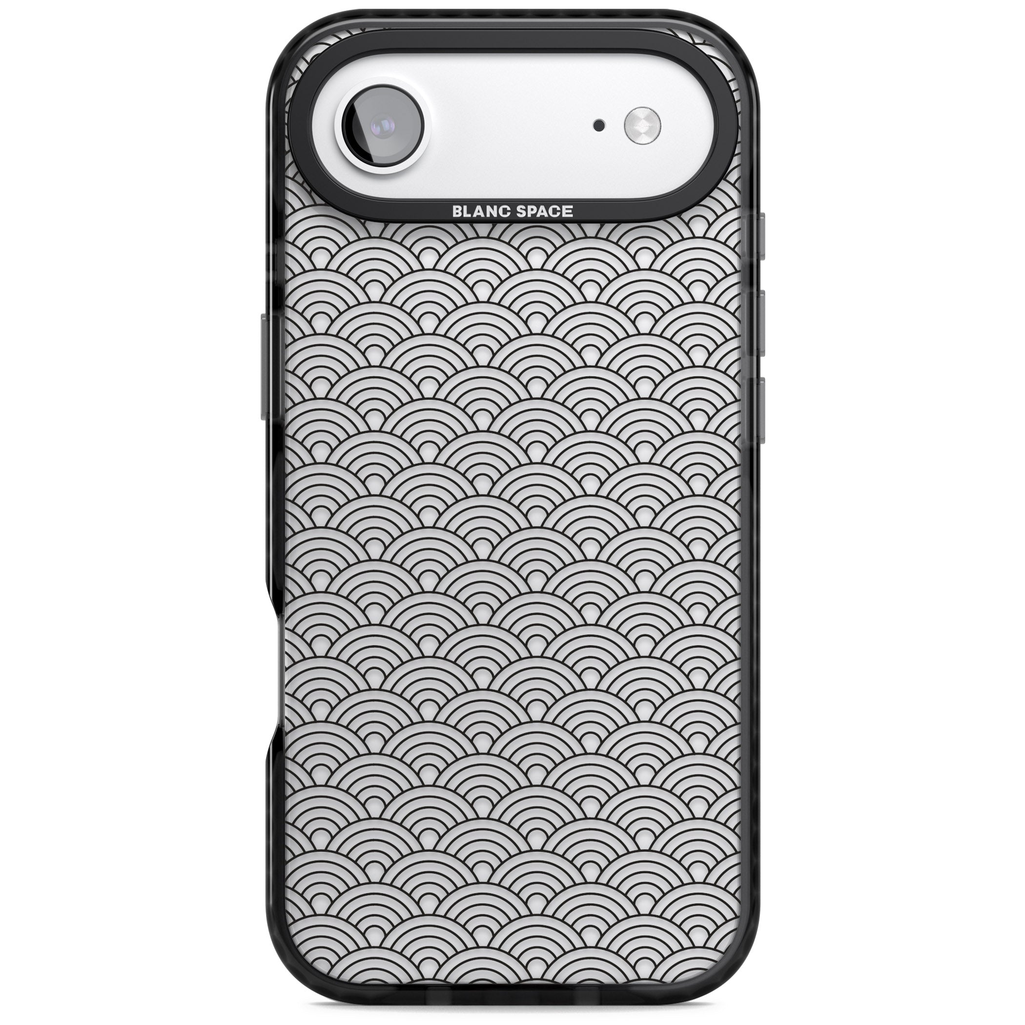 Scalloped Waves iPhone 17 Air Impact Black Phone Case