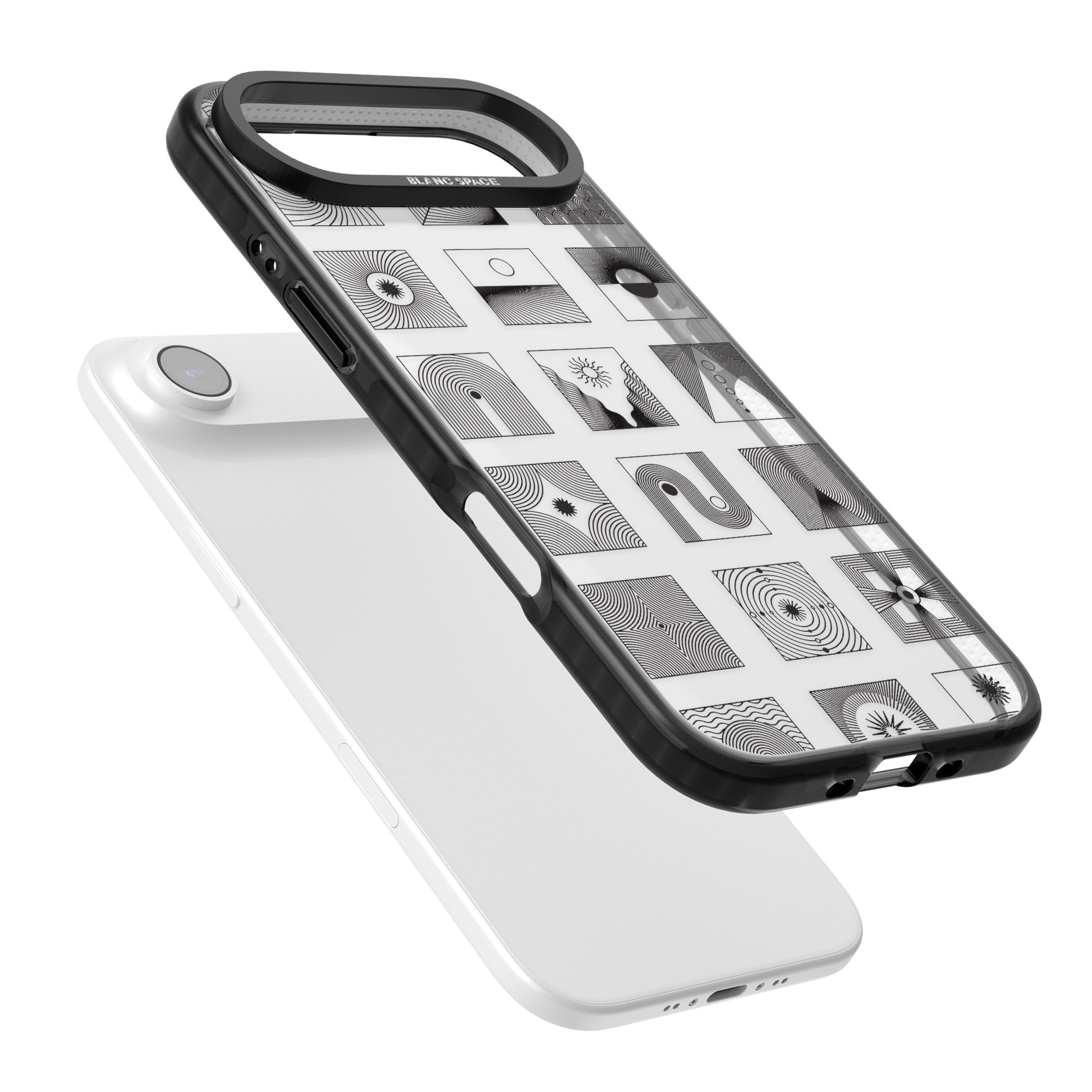 Abstract Geometric iPhone 17 Air Impact Black Phone Case Colours