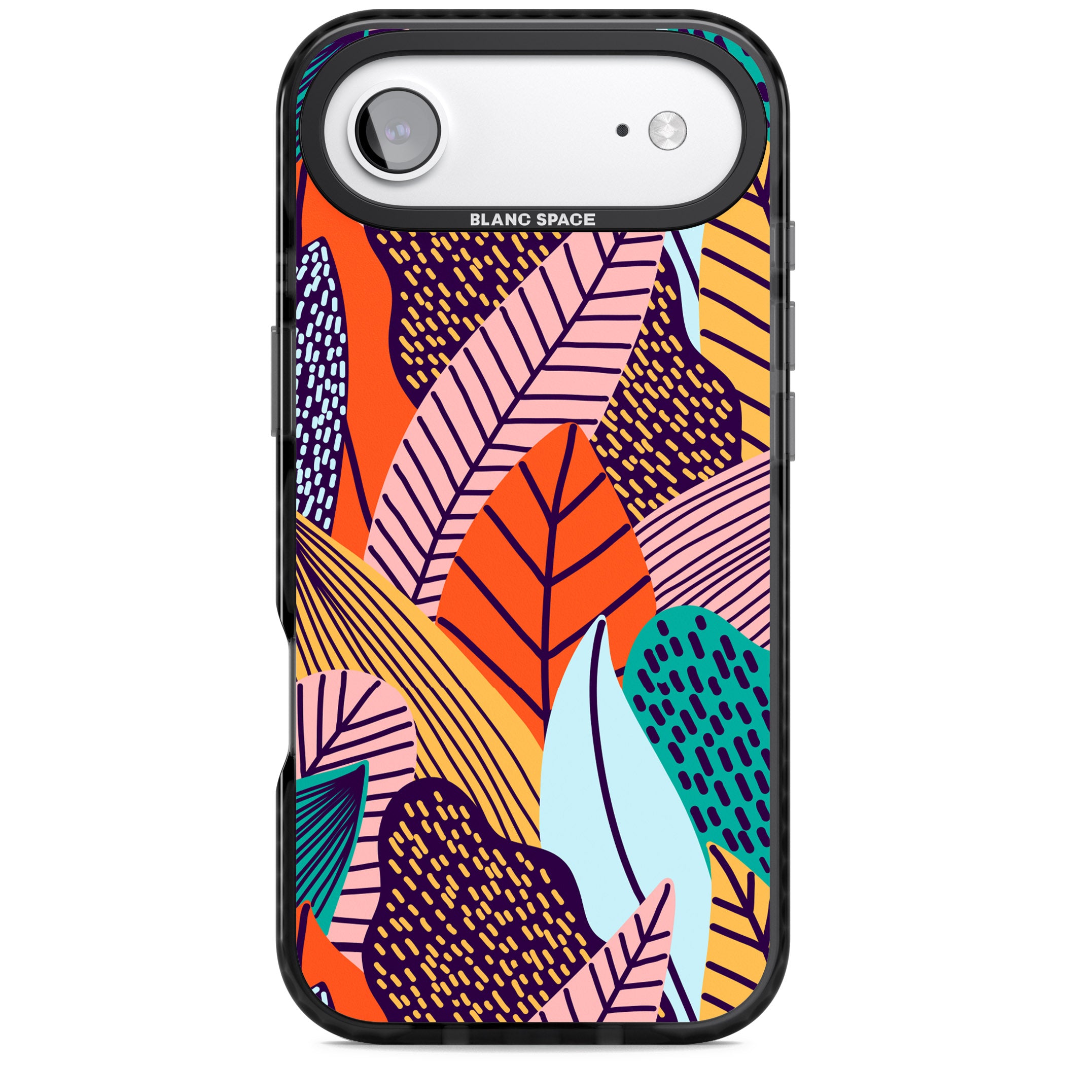 Abstract Leaves iPhone 17 Air Impact Black Phone Case