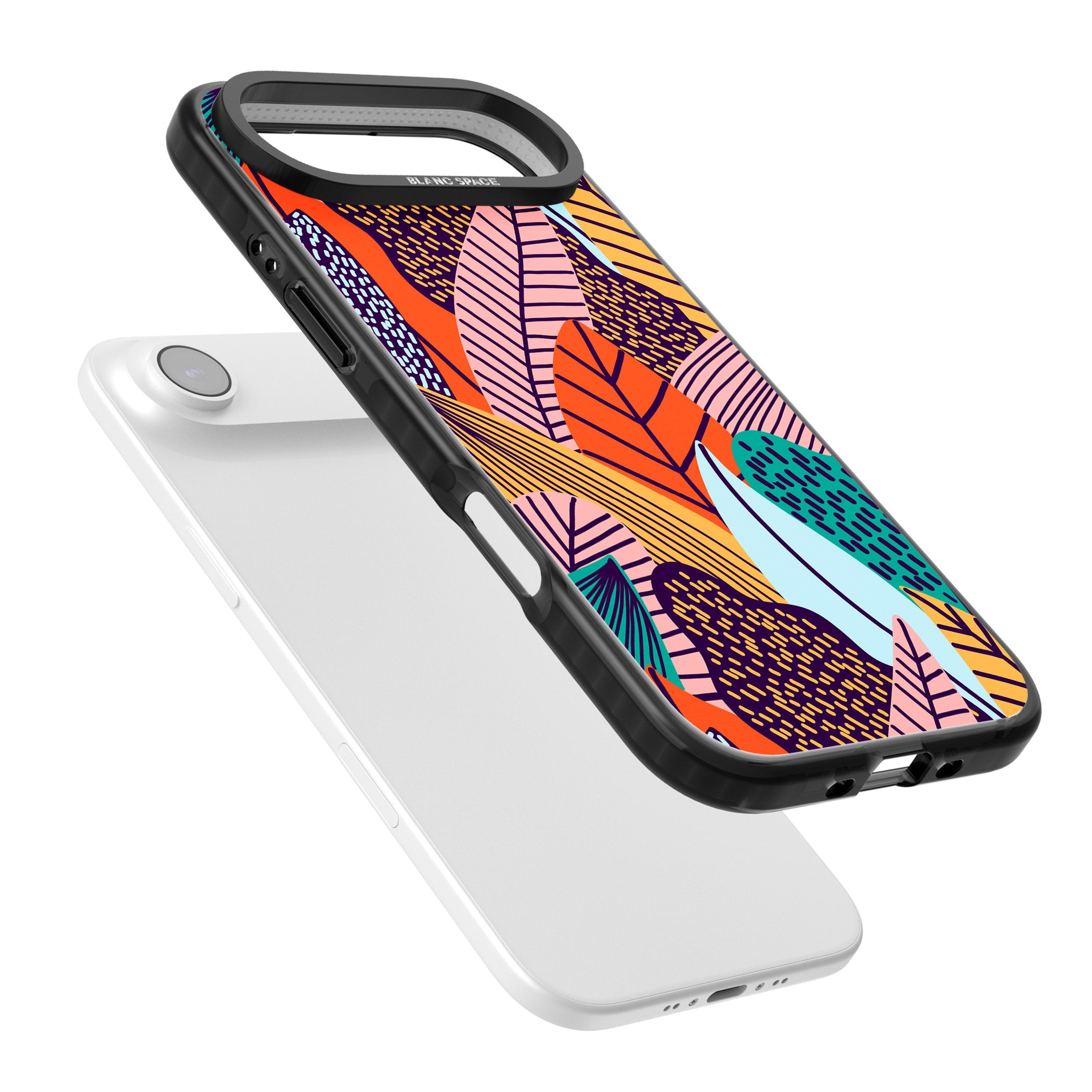 Abstract Leaves iPhone 17 Air Impact Black Phone Case Colours