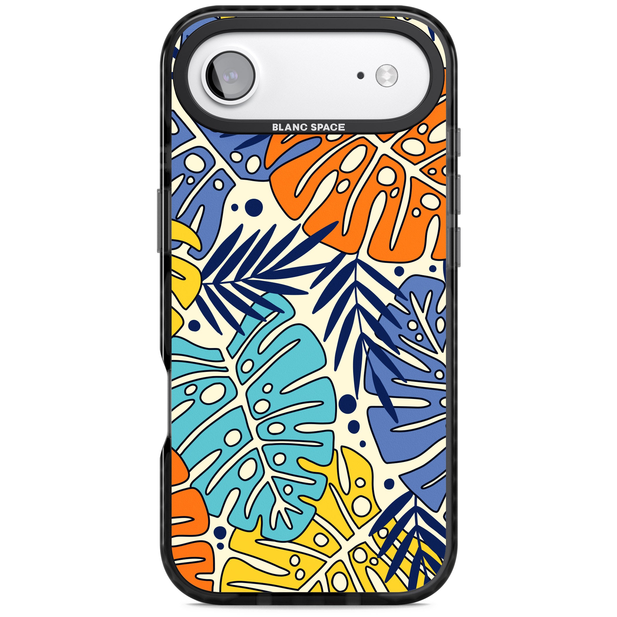 Beach Leaves iPhone 17 Air Impact Black Phone Case