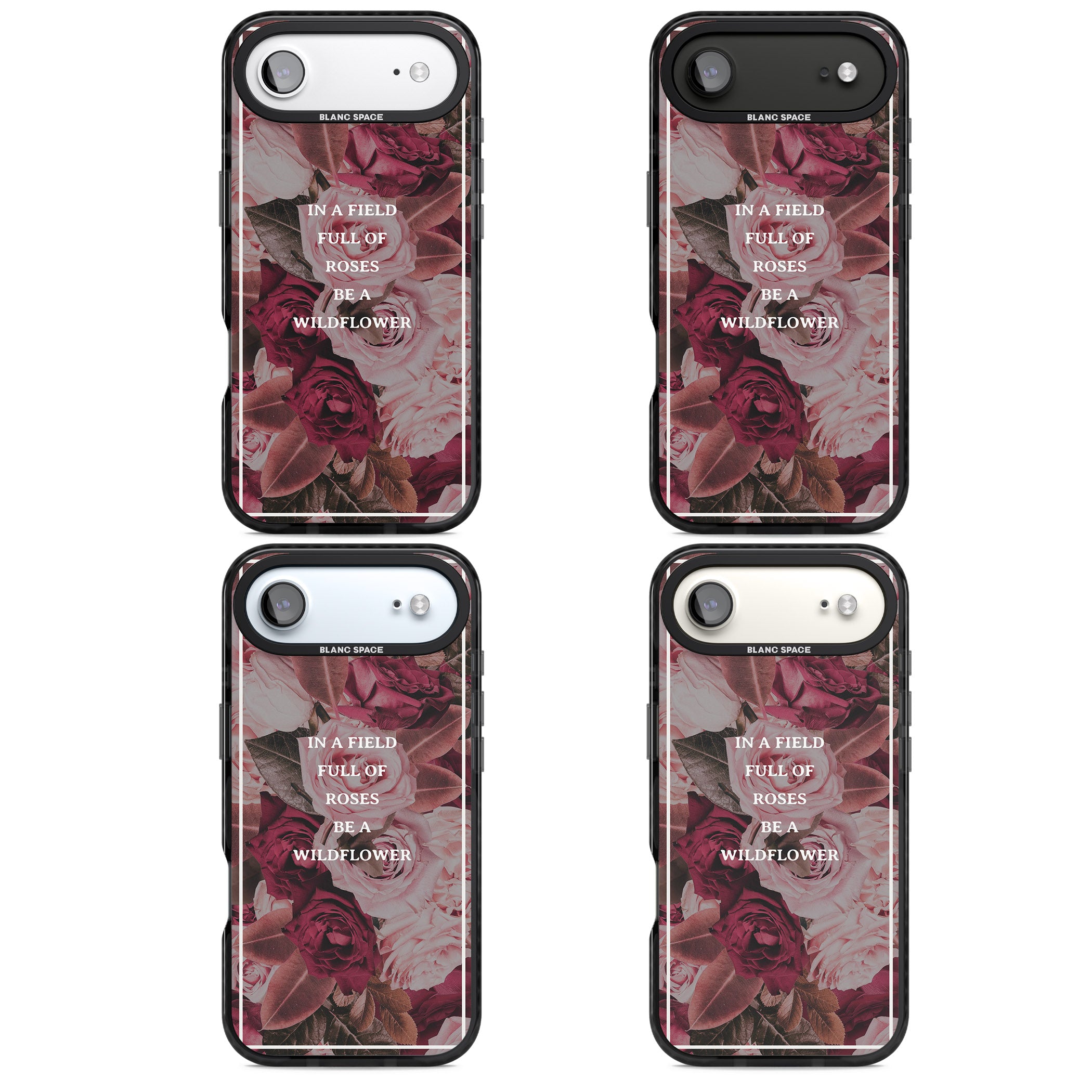 Wildflower Floral Quote iPhone 17 Air Impact Black Phone Case APT Impact Protection