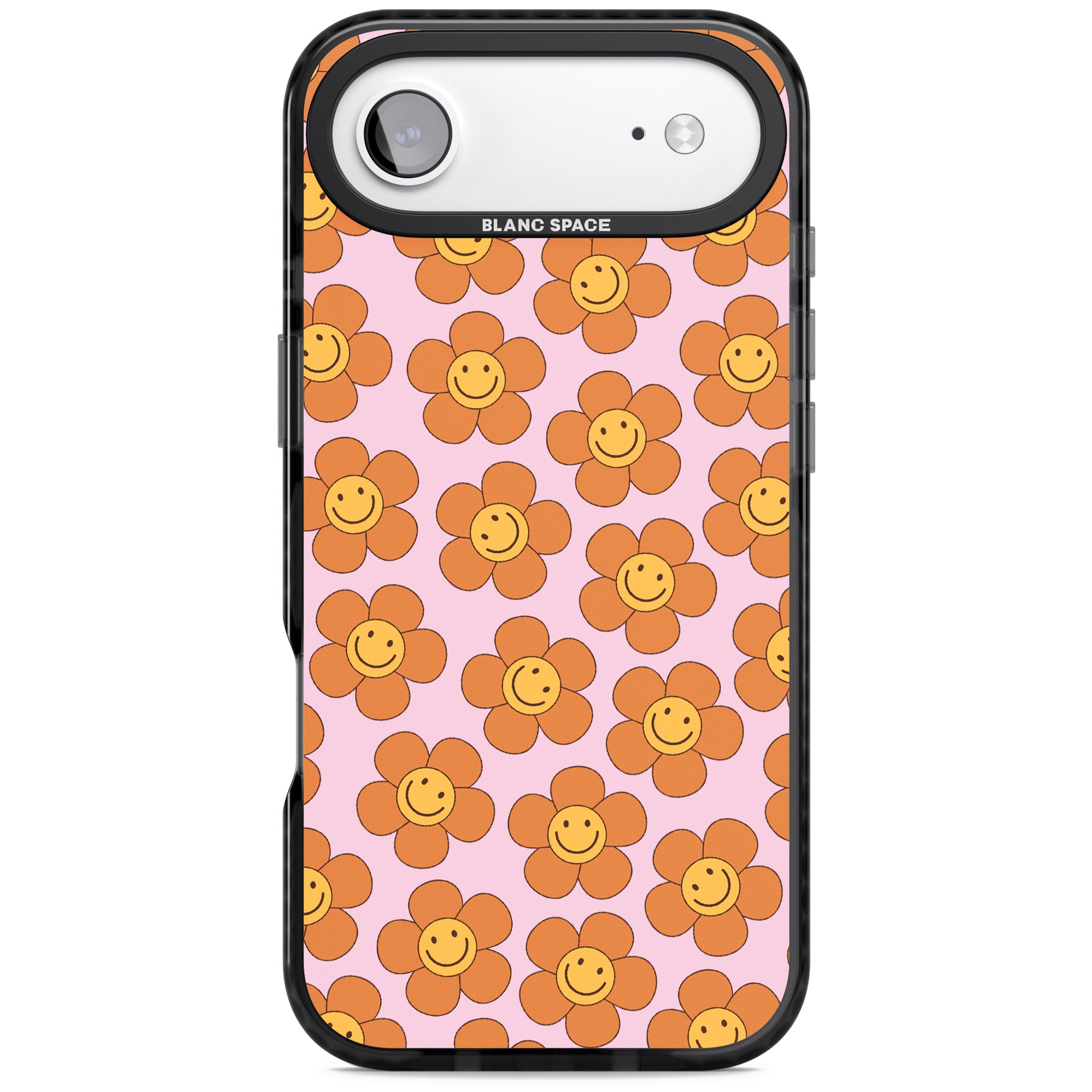 Floral Smiles iPhone 17 Air Impact Black Phone Case