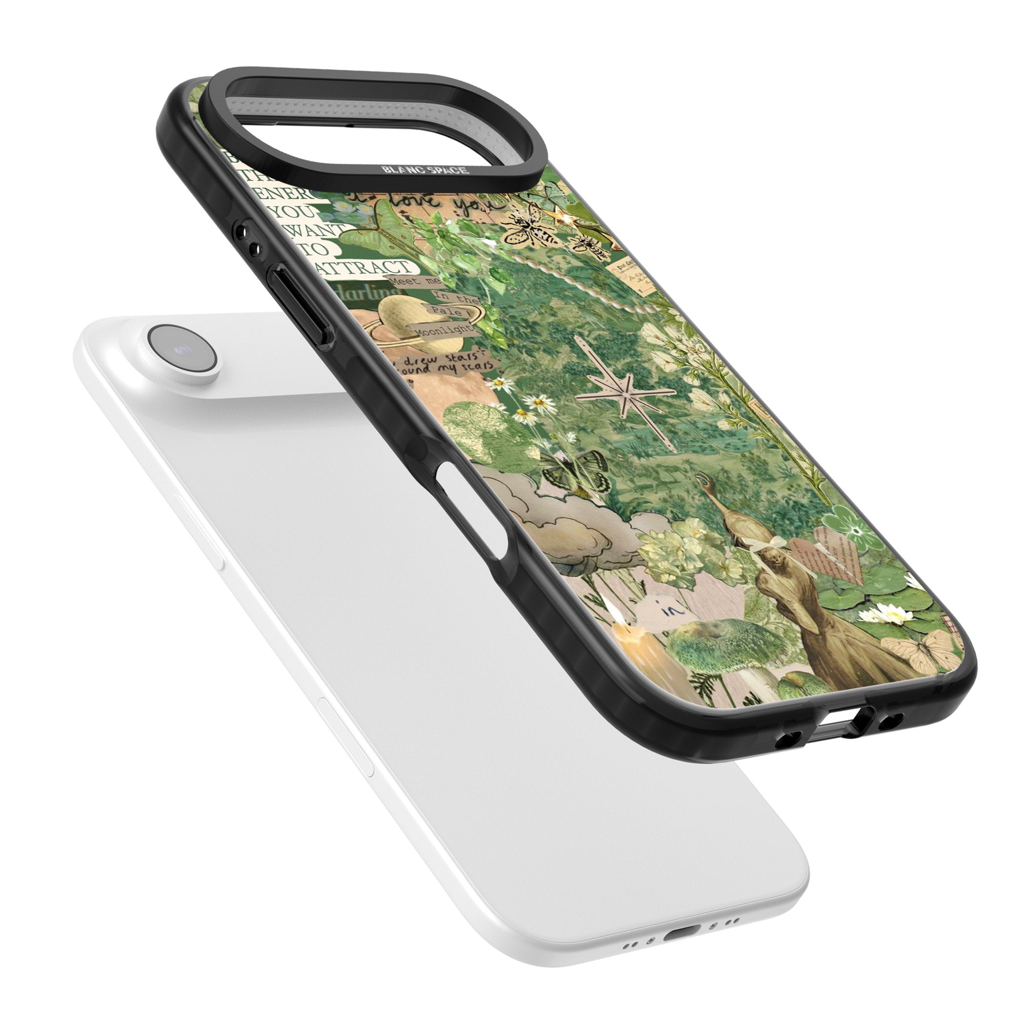 Green Vintage Collage iPhone 17 Air Impact Black Phone Case Colours