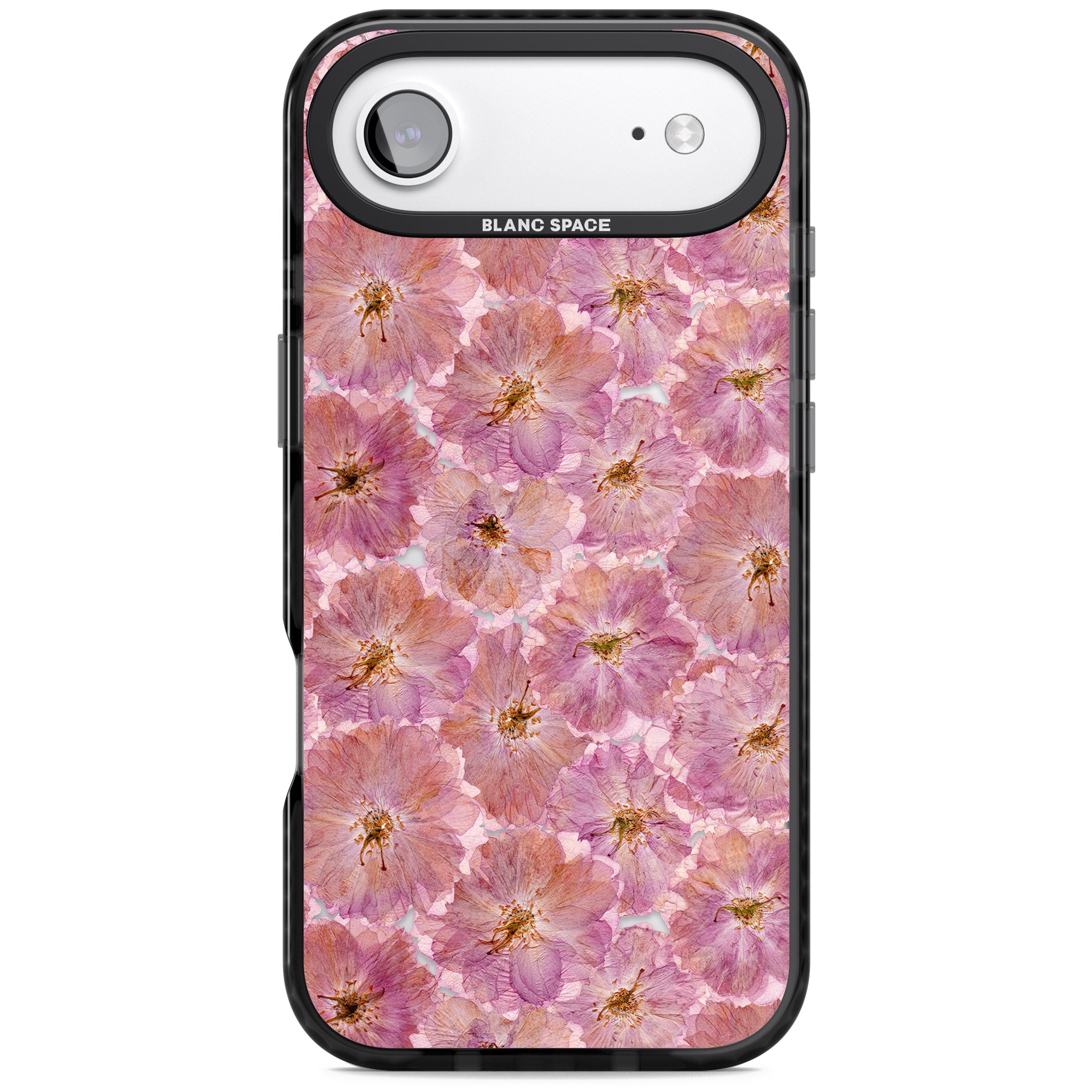 Large Pink Florals iPhone 17 Air Impact Black Phone Case