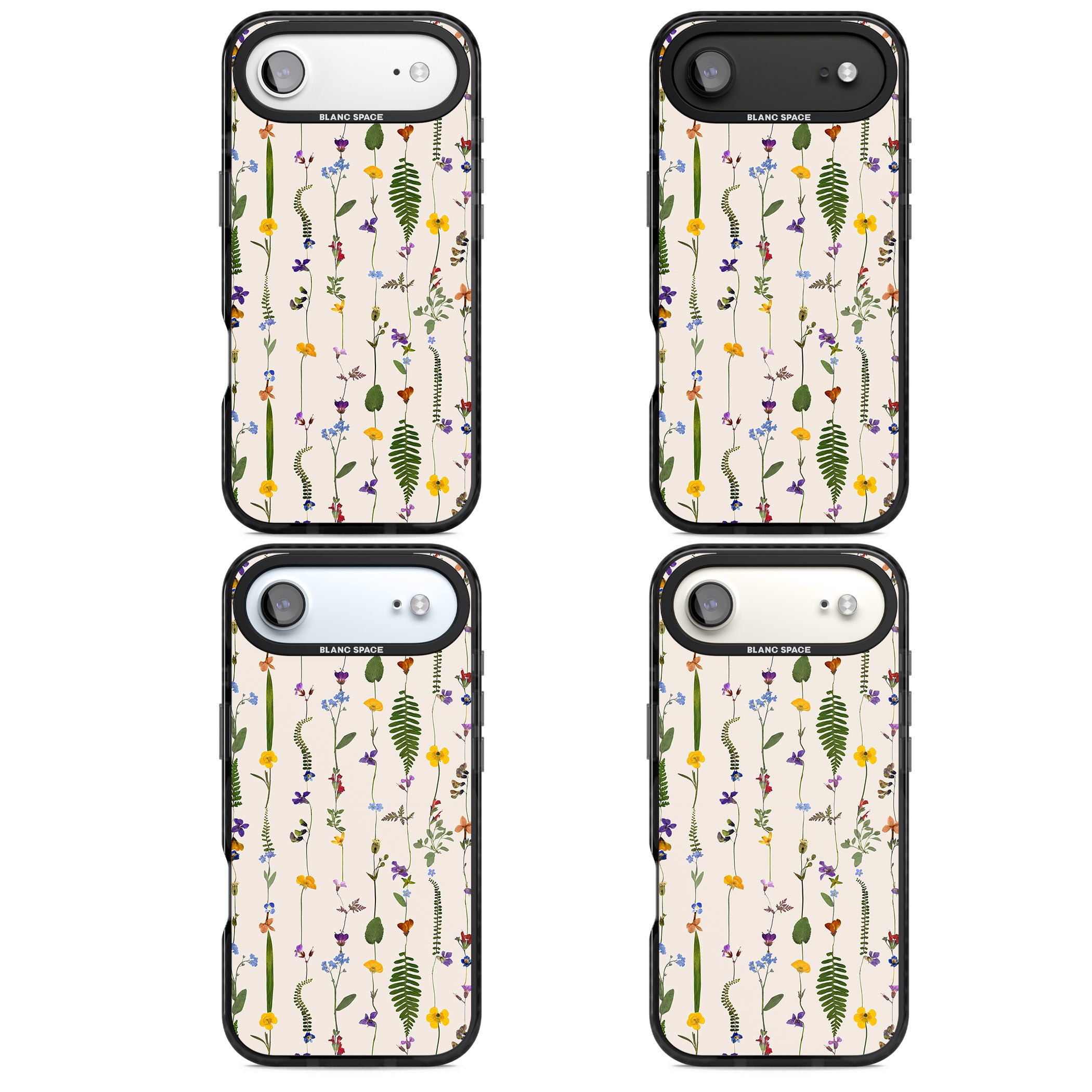 Wildflower Vertical iPhone 17 Air Impact Black Phone Case APT Impact Protection