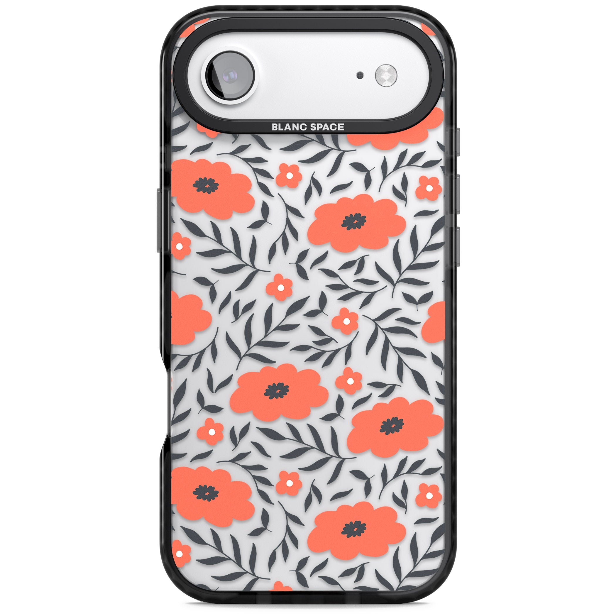 Red Poppy Floral iPhone 17 Air Impact Black Phone Case