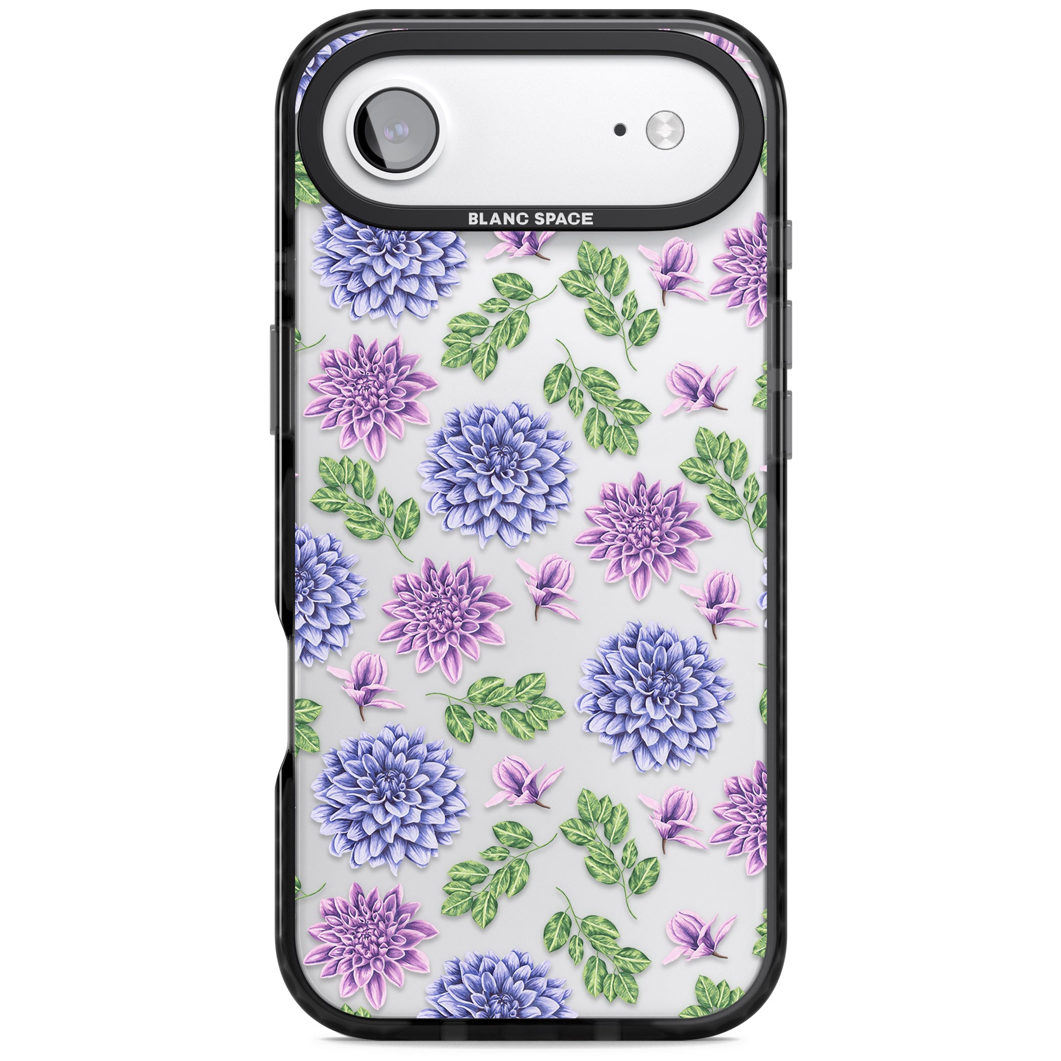 Purple Dahlias Floral iPhone 17 Air Impact Black Phone Case