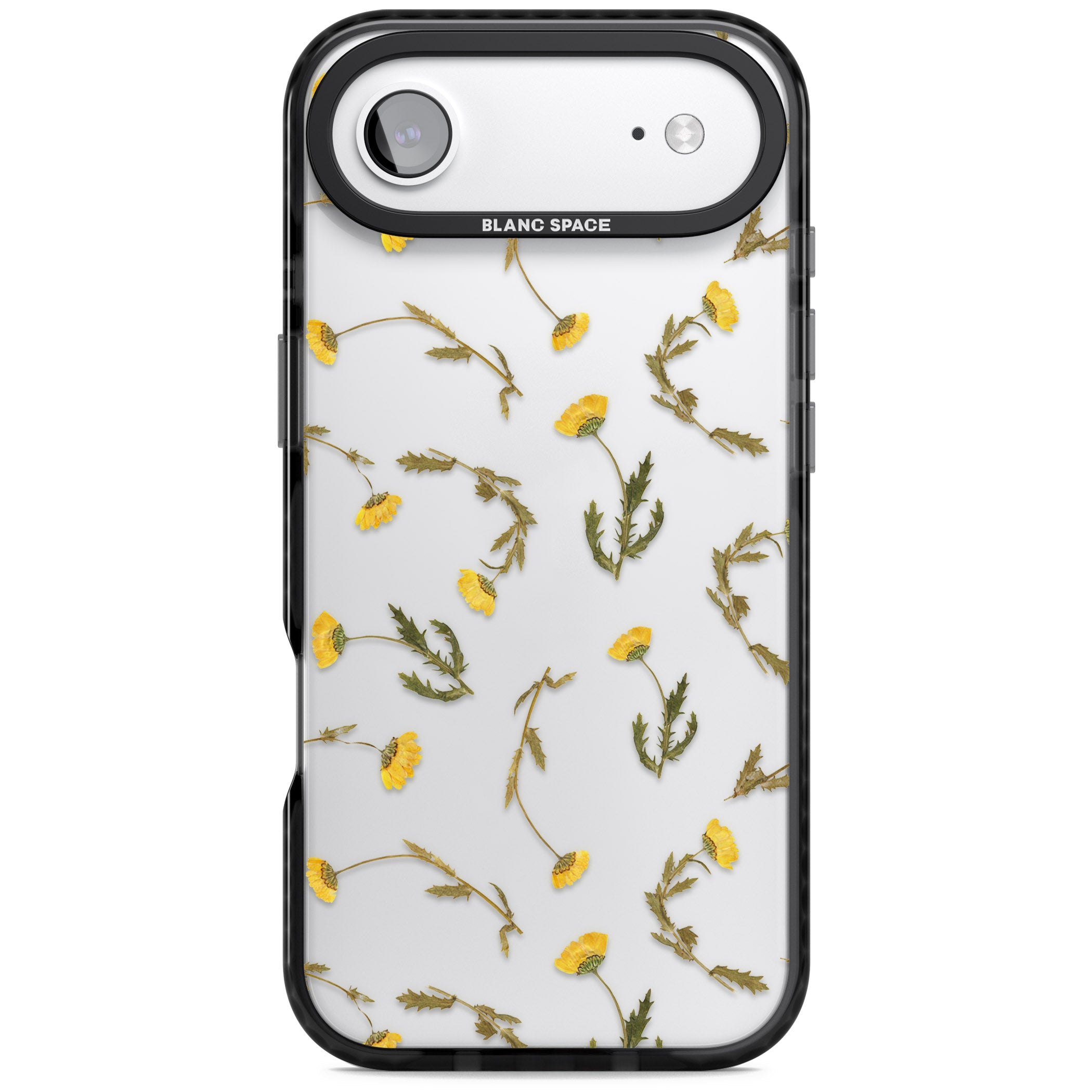 Wildflower Yellow iPhone 17 Air Impact Black Phone Case