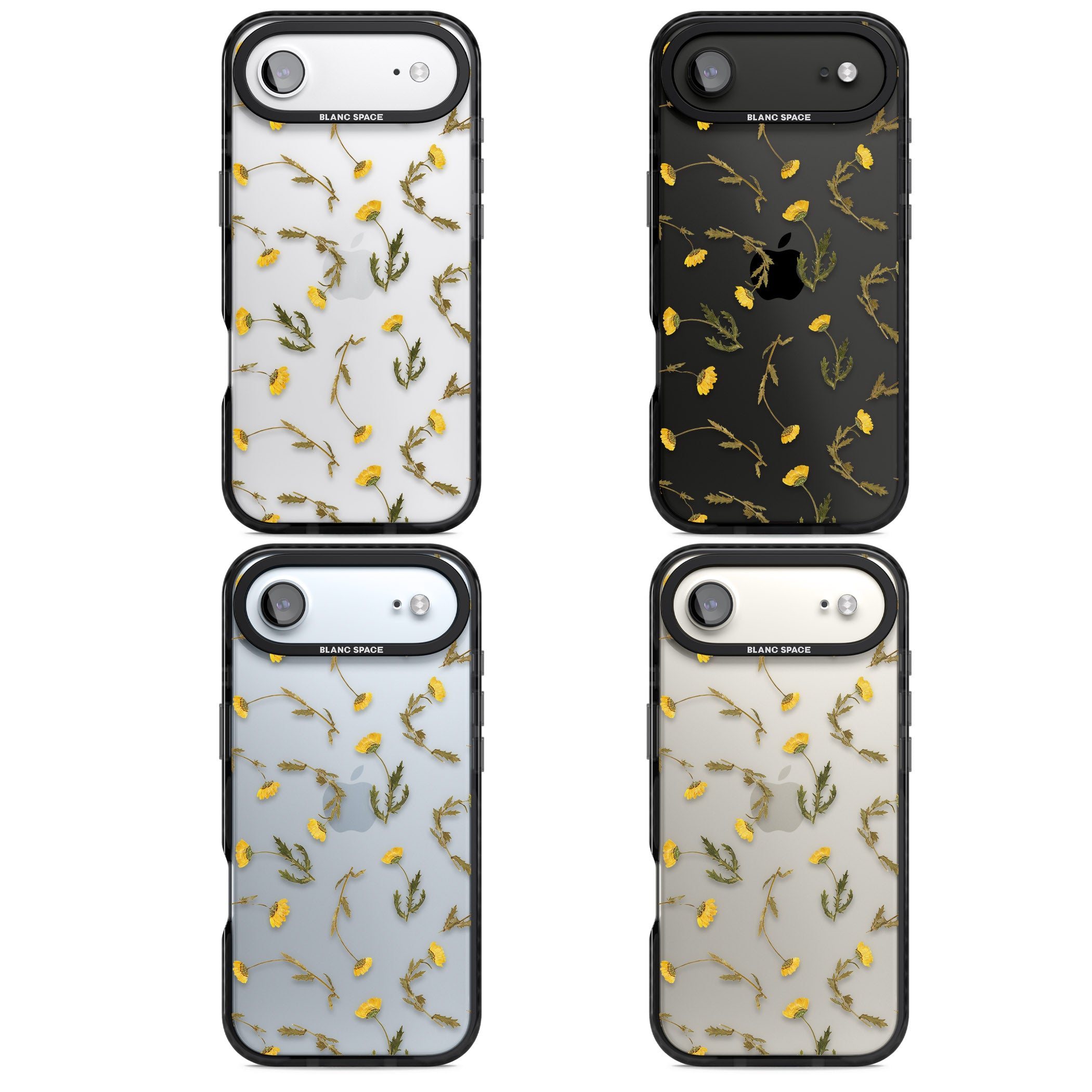 Wildflower Yellow iPhone 17 Air Impact Black Phone Case APT Impact Protection