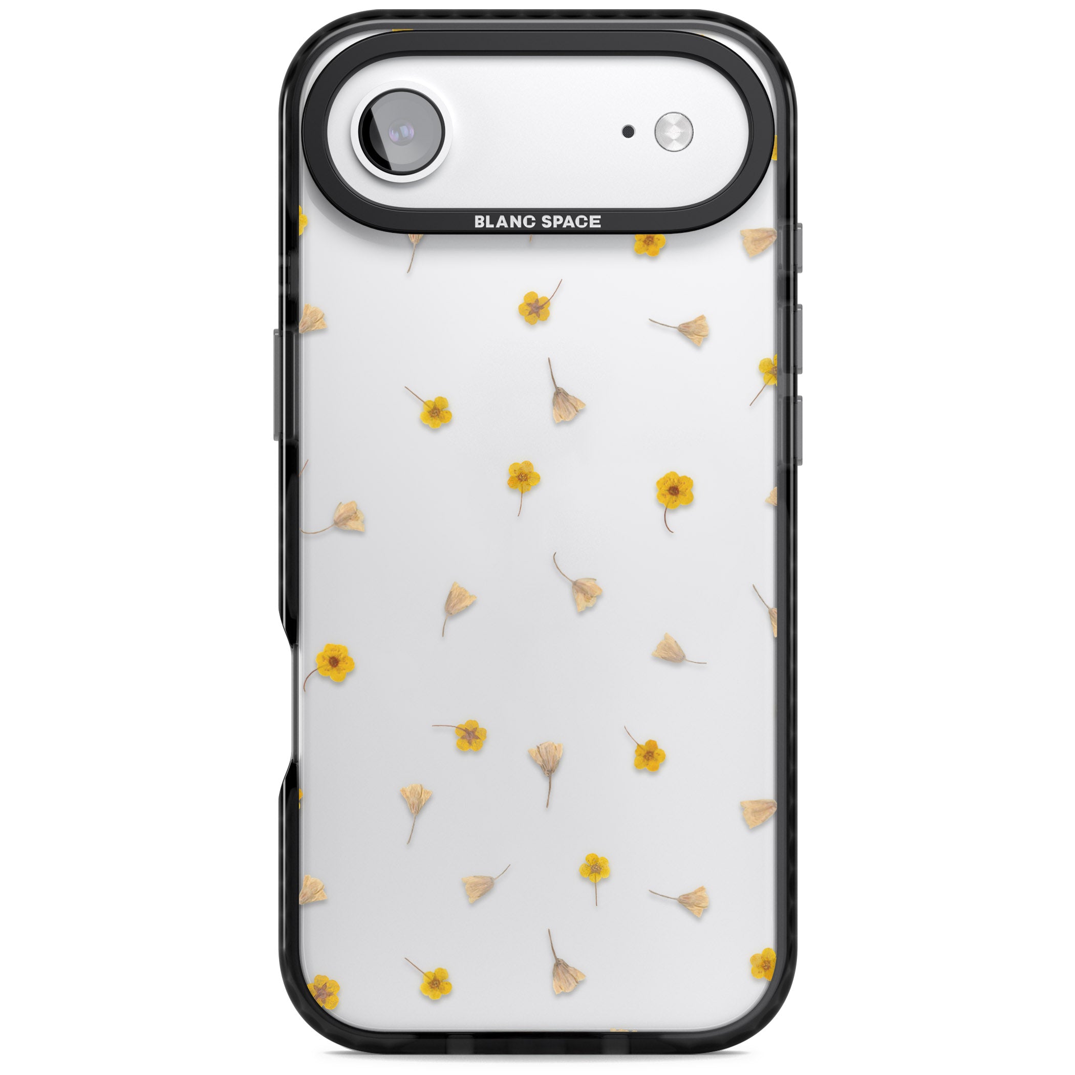 Tiny Yellow Flower iPhone 17 Air Impact Black Phone Case