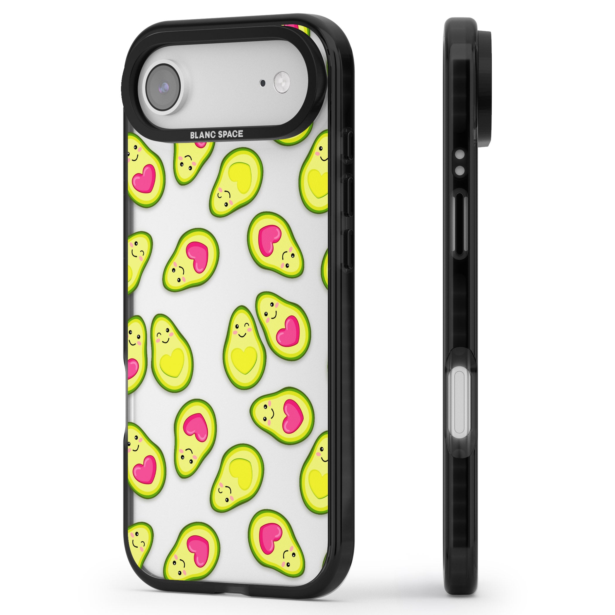 Avocado Love iPhone 17 Air Impact Black Phone Case Side Profile