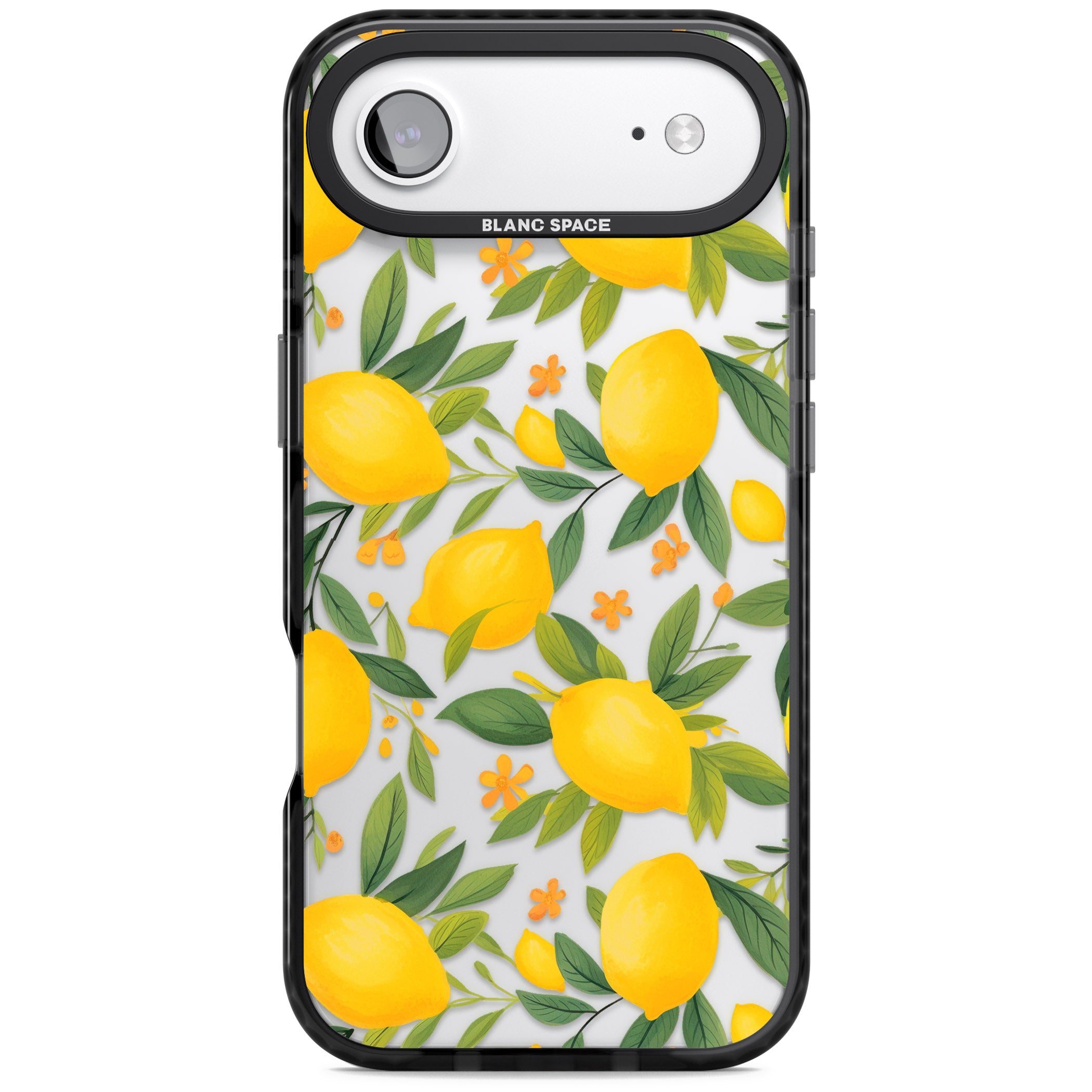 Lemon Pattern iPhone 17 Air Impact Black Phone Case