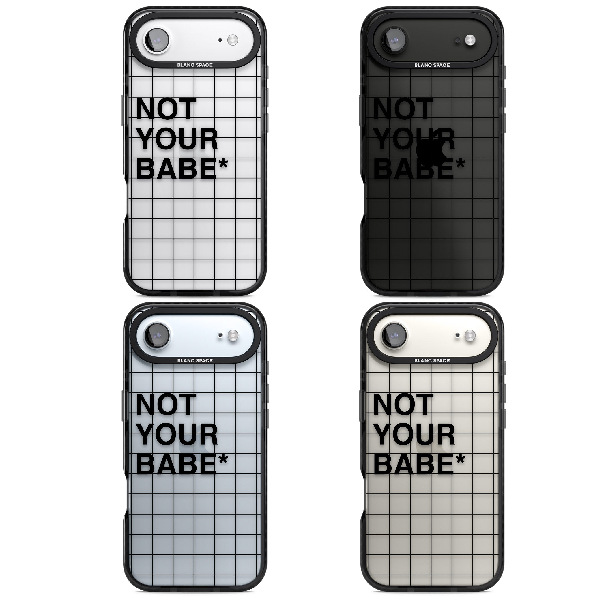 Not Your Babe iPhone 17 Air Impact Black Phone Case APT Impact Protection