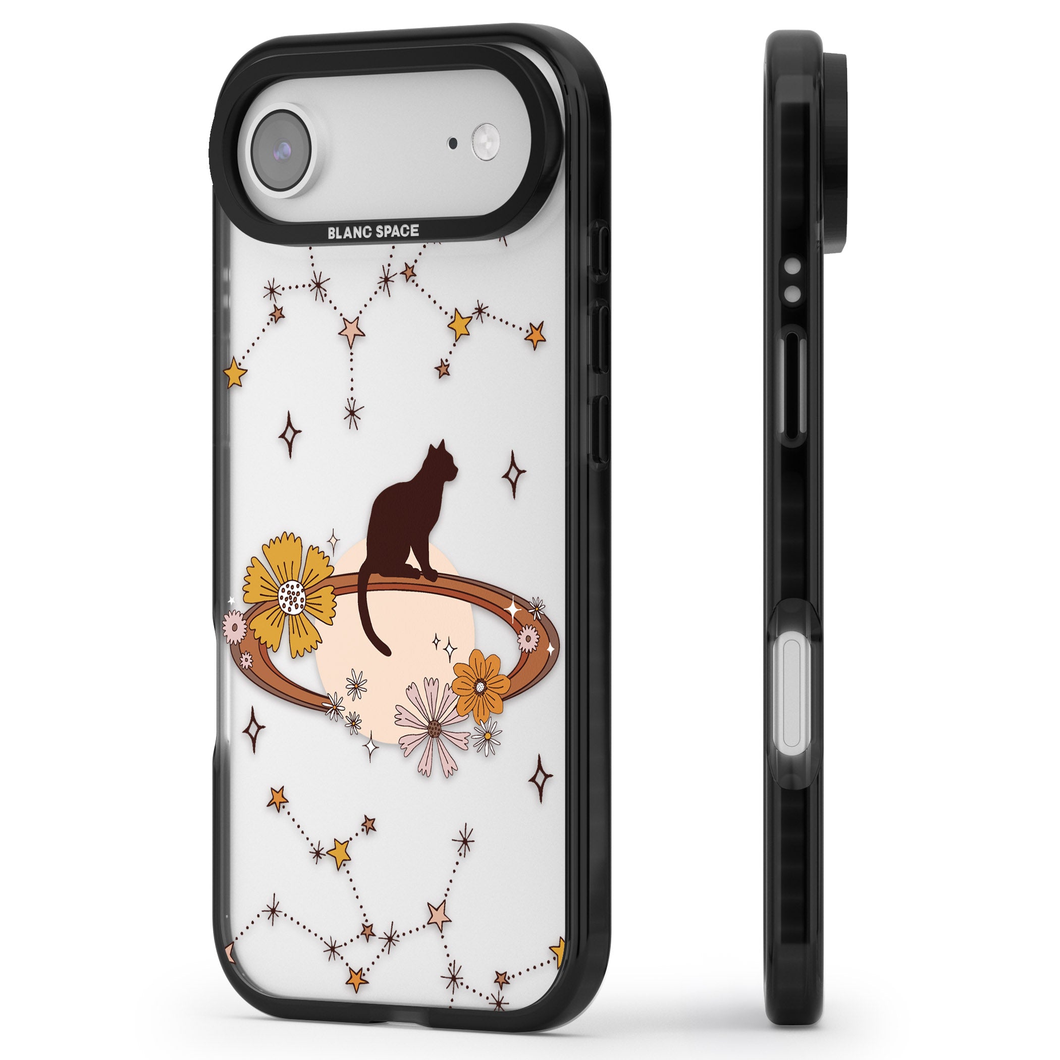 Feline Phenomenon iPhone 17 Air Impact Black Phone Case Side Profile