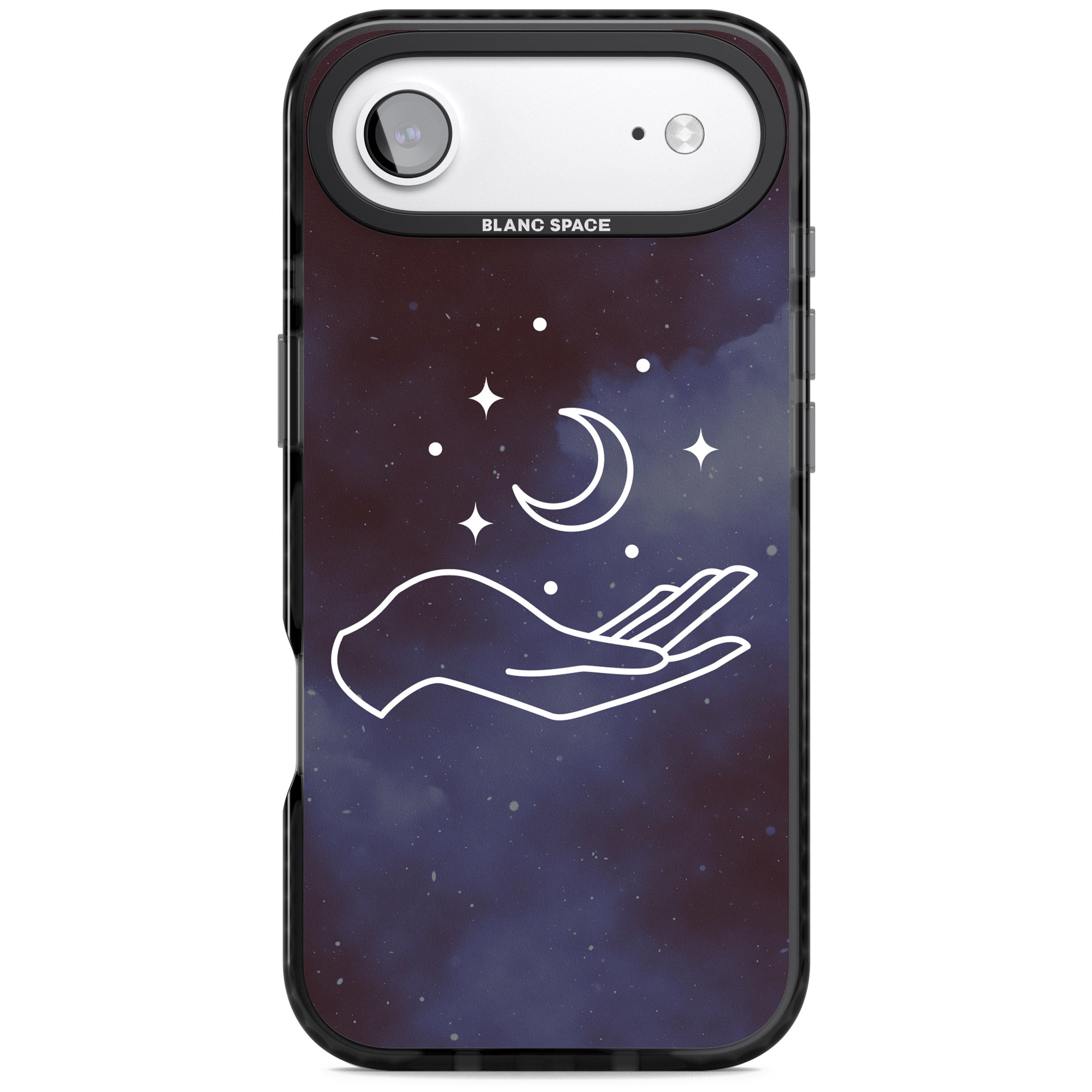 Celestial Hand & Moon iPhone 17 Air Impact Black Phone Case