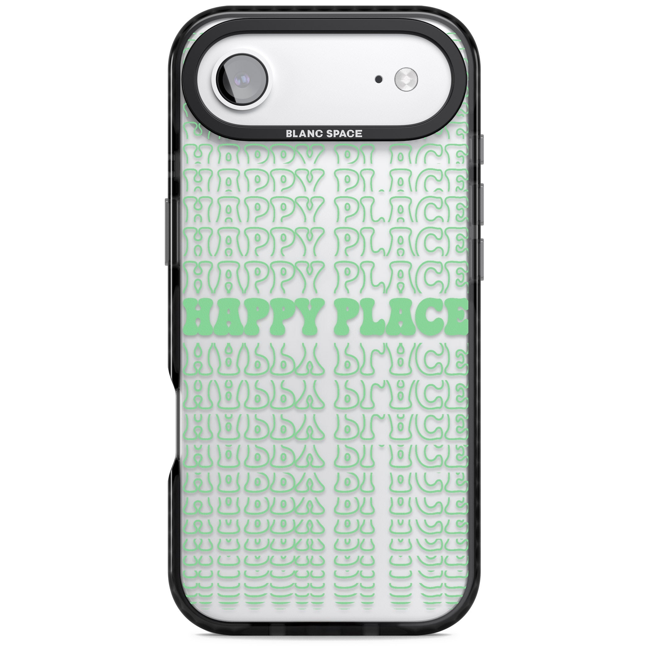 Happy Place (Green) iPhone 17 Air Impact Black Phone Case