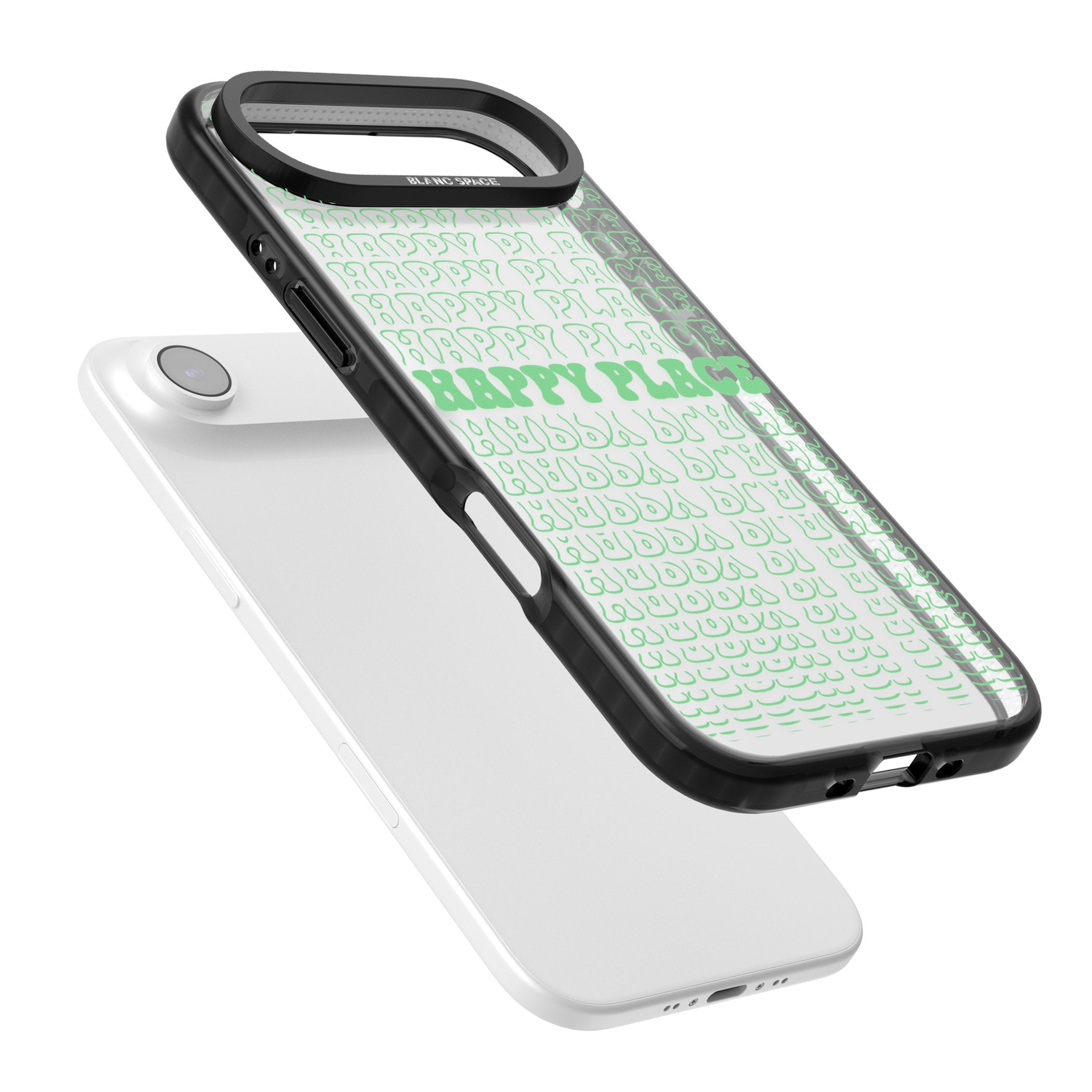 Happy Place (Green) iPhone 17 Air Impact Black Phone Case Colours