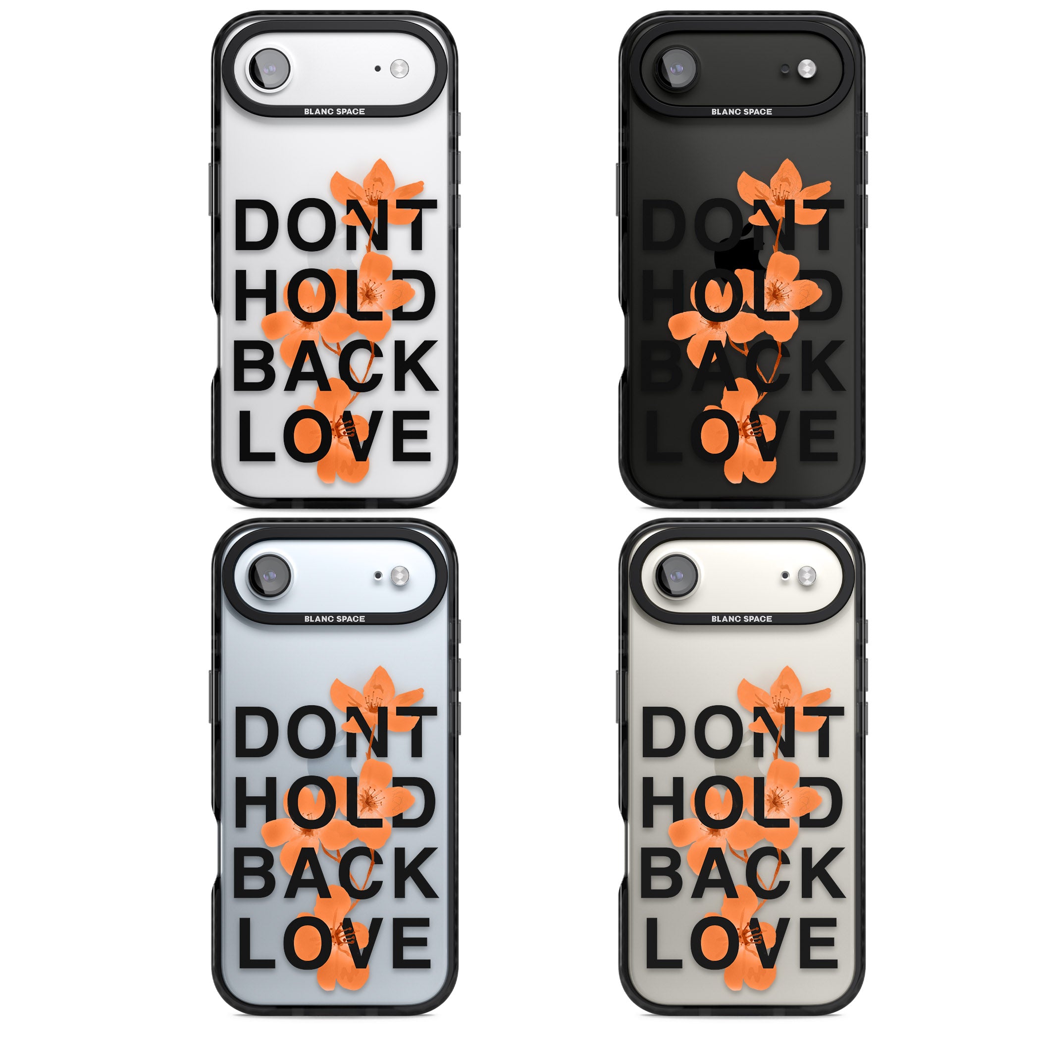 Don'T Hold Back Love Orange & Black iPhone 17 Air Impact Black Phone Case APT Impact Protection