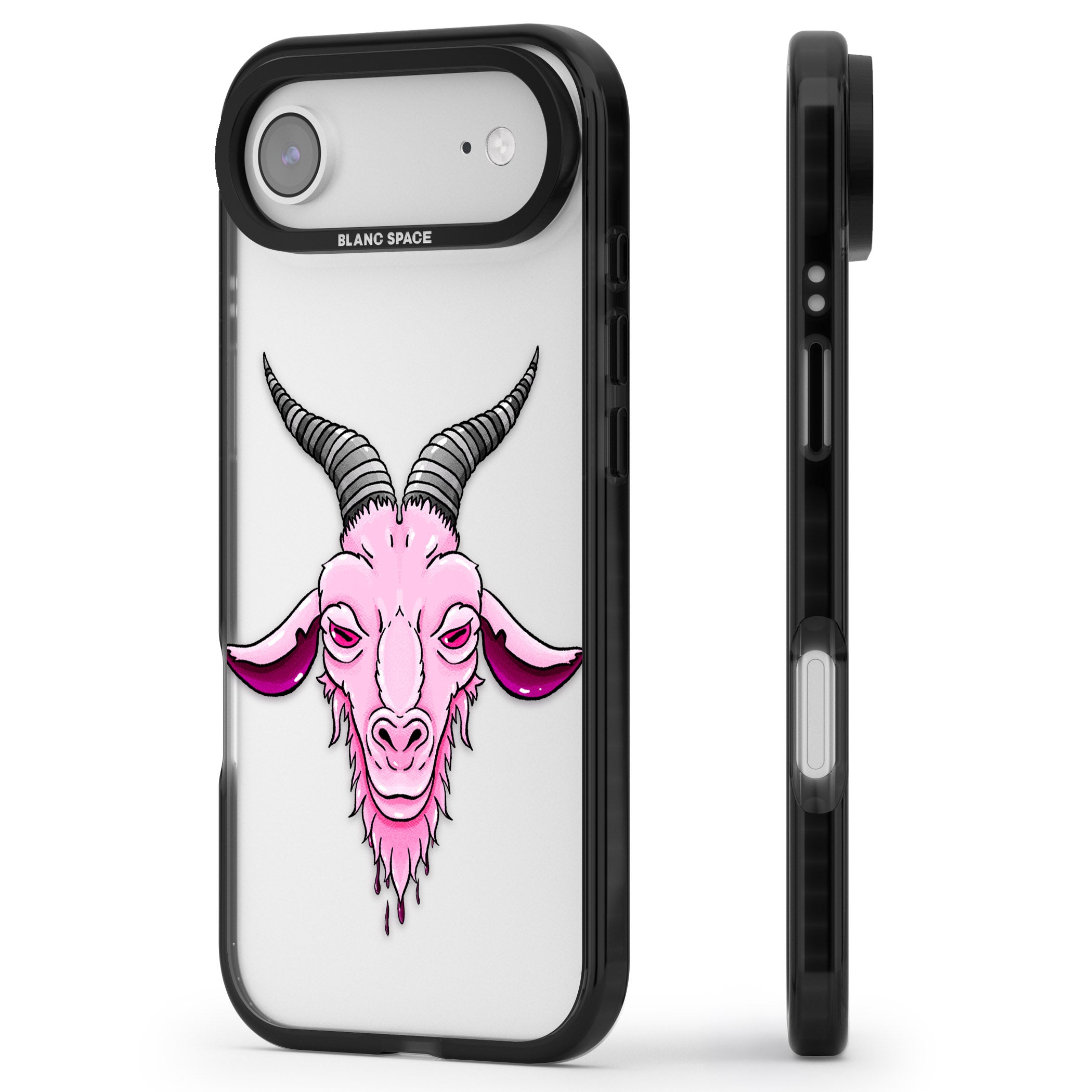 Ba Phomet iPhone 17 Air Impact Black Phone Case Side Profile
