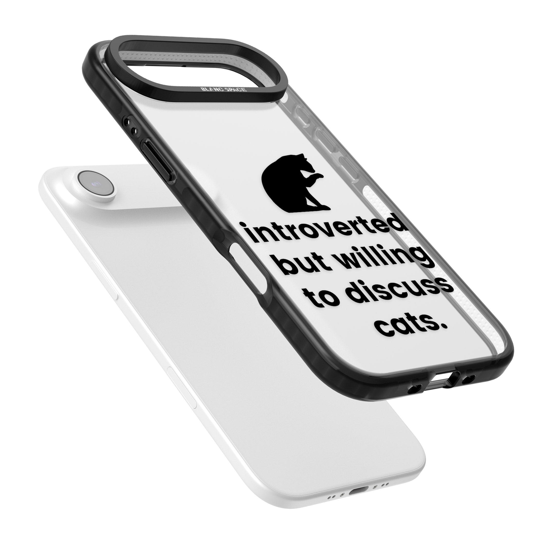 Introverted But Willing To Discuss Cats iPhone 17 Air Impact Black Phone Case Colours