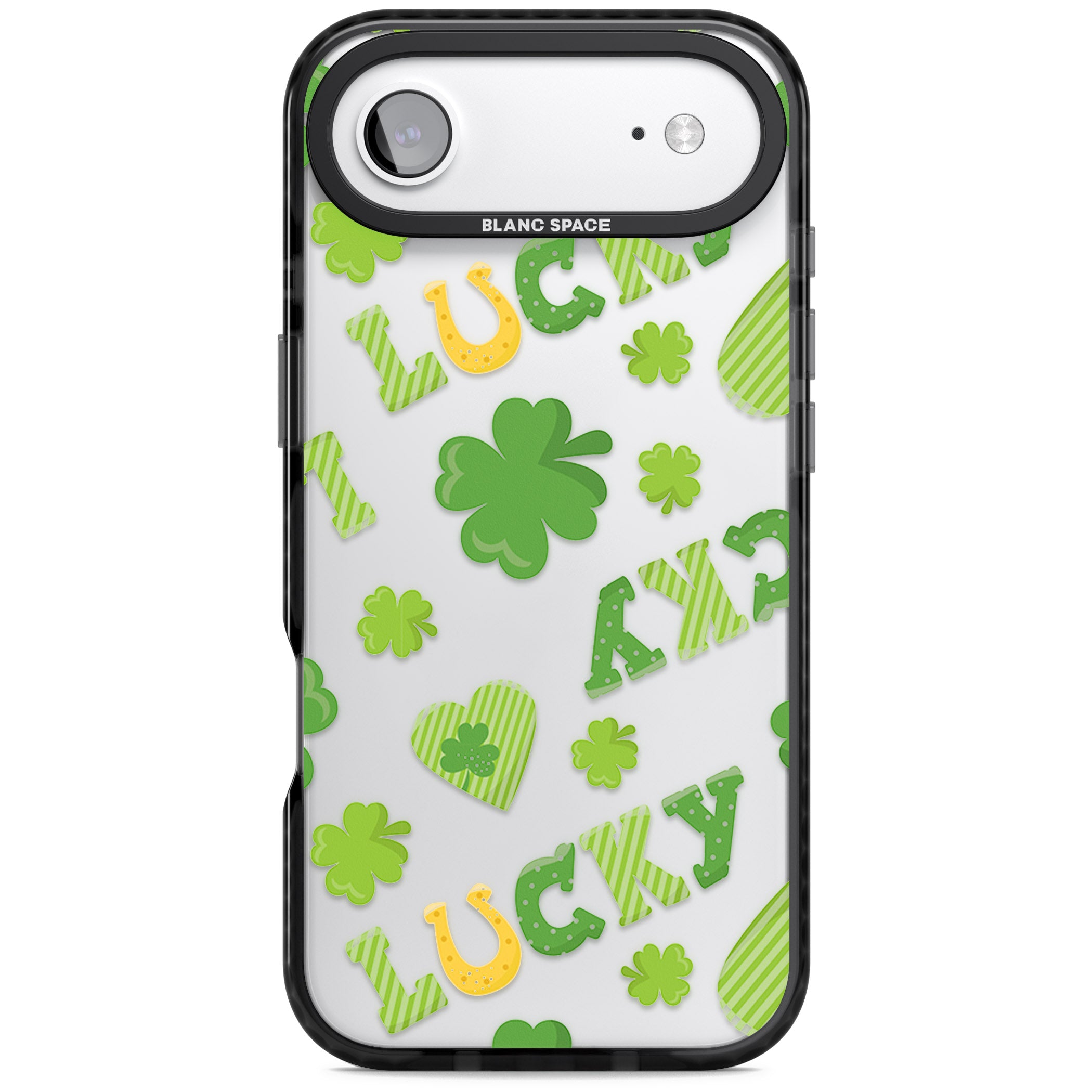 Lucky Irish Clover iPhone 17 Air Impact Black Phone Case