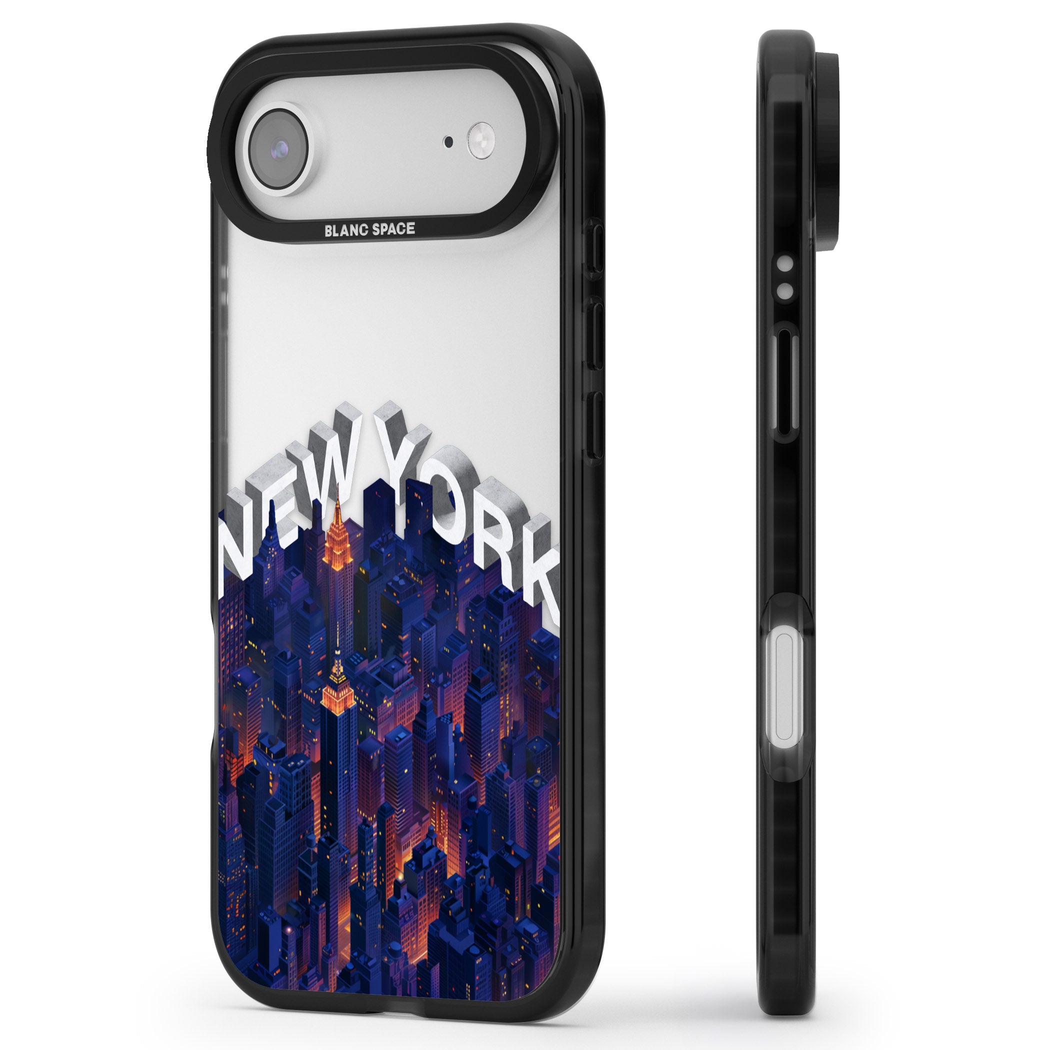 New York City iPhone 17 Air Impact Black Phone Case Side Profile