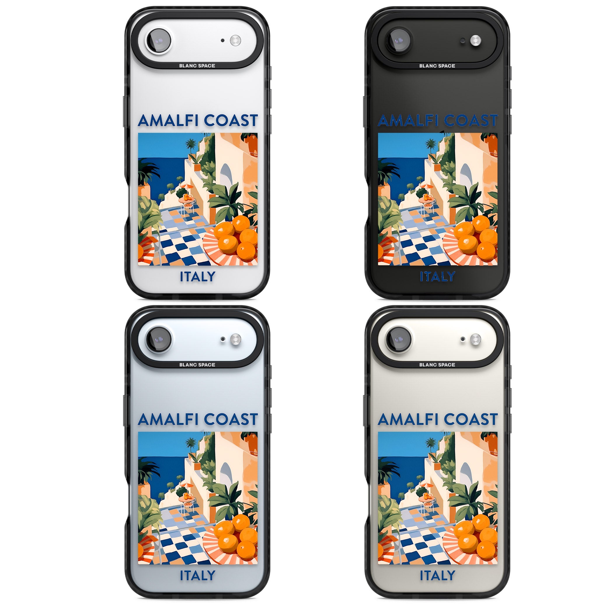 Amalfi Coast iPhone 17 Air Impact Black Phone Case APT Impact Protection