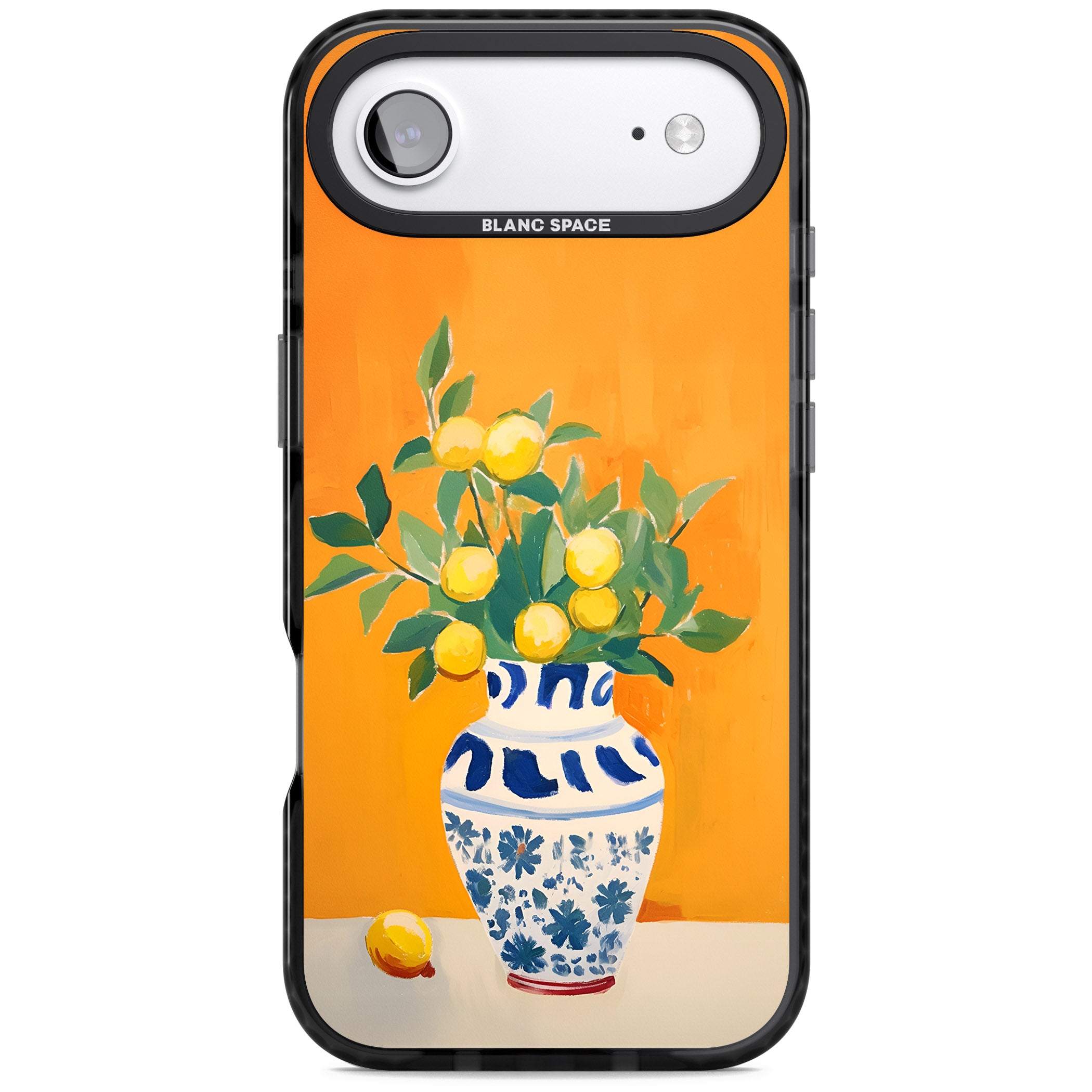 Lemon Vase iPhone 17 Air Impact Black Phone Case