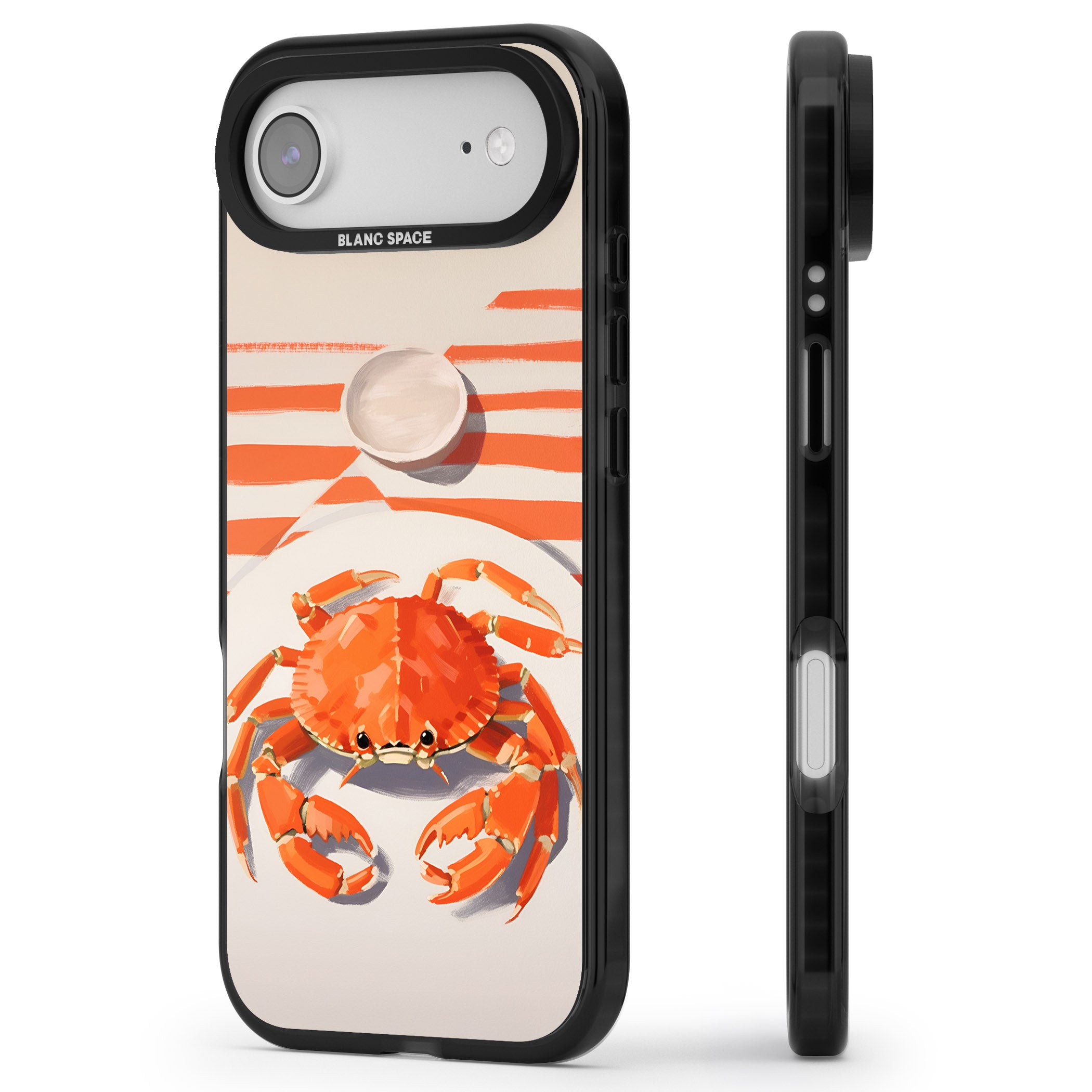 Beach Crab iPhone 17 Air Impact Black Phone Case Side Profile