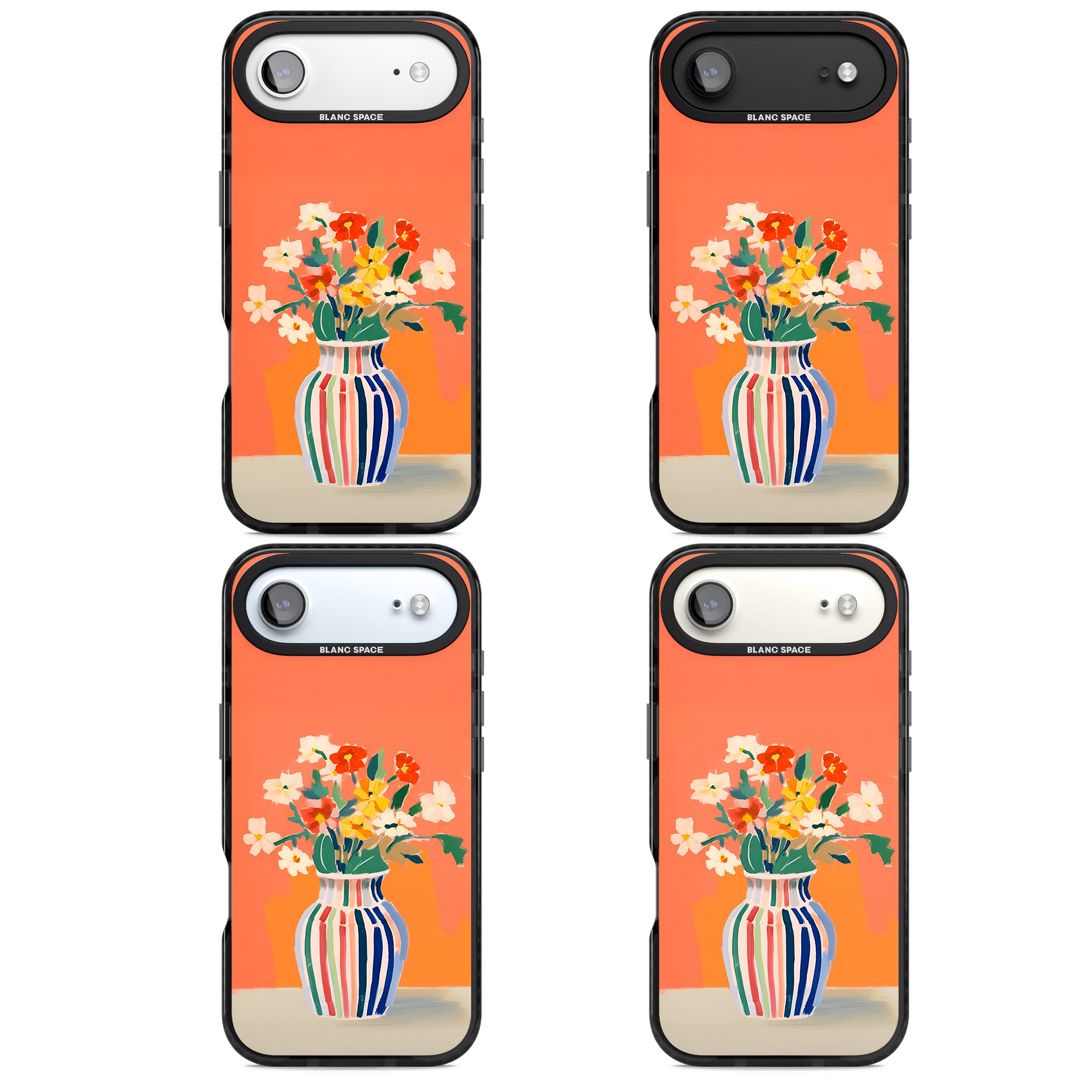 Coral Flower Vase iPhone 17 Air Impact Black Phone Case APT Impact Protection