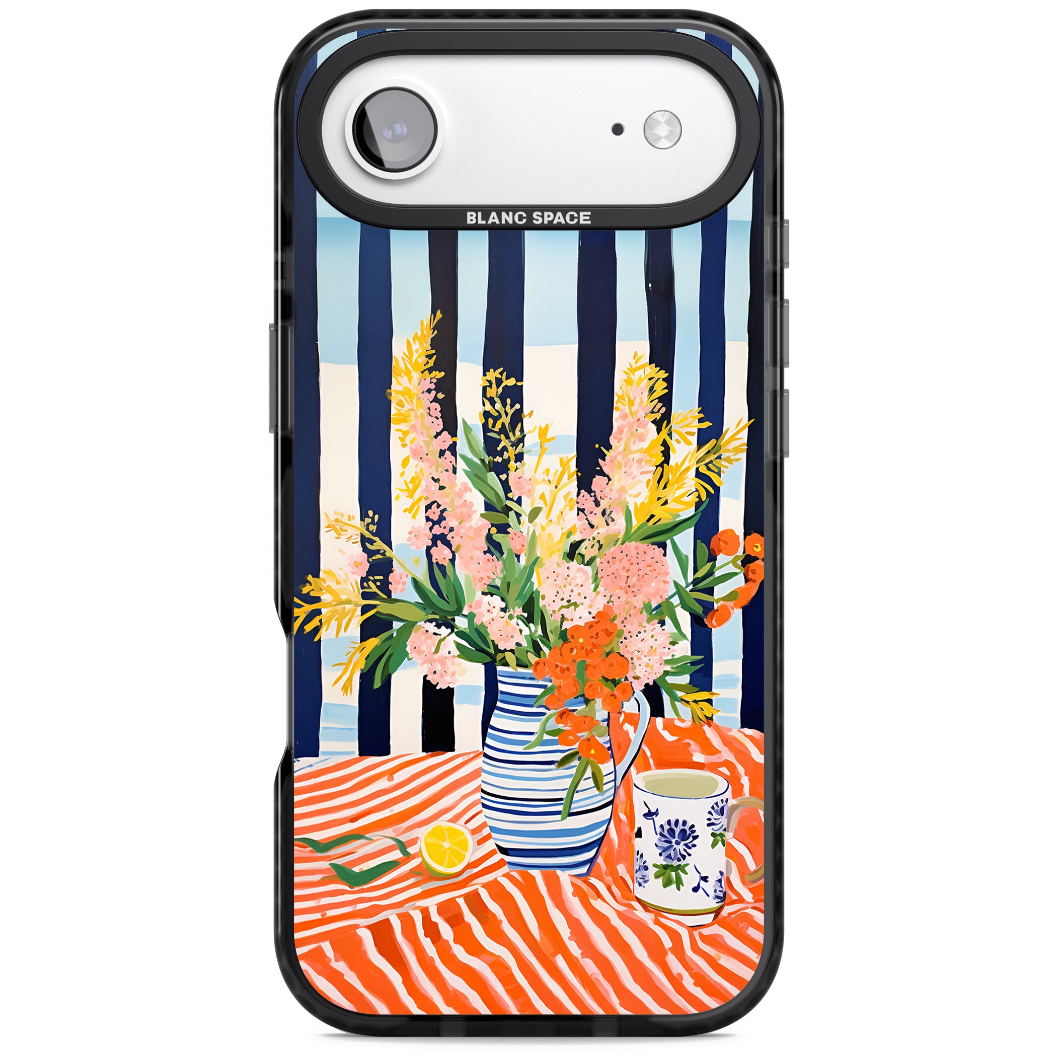 Seaside Flowers iPhone 17 Air Impact Black Phone Case