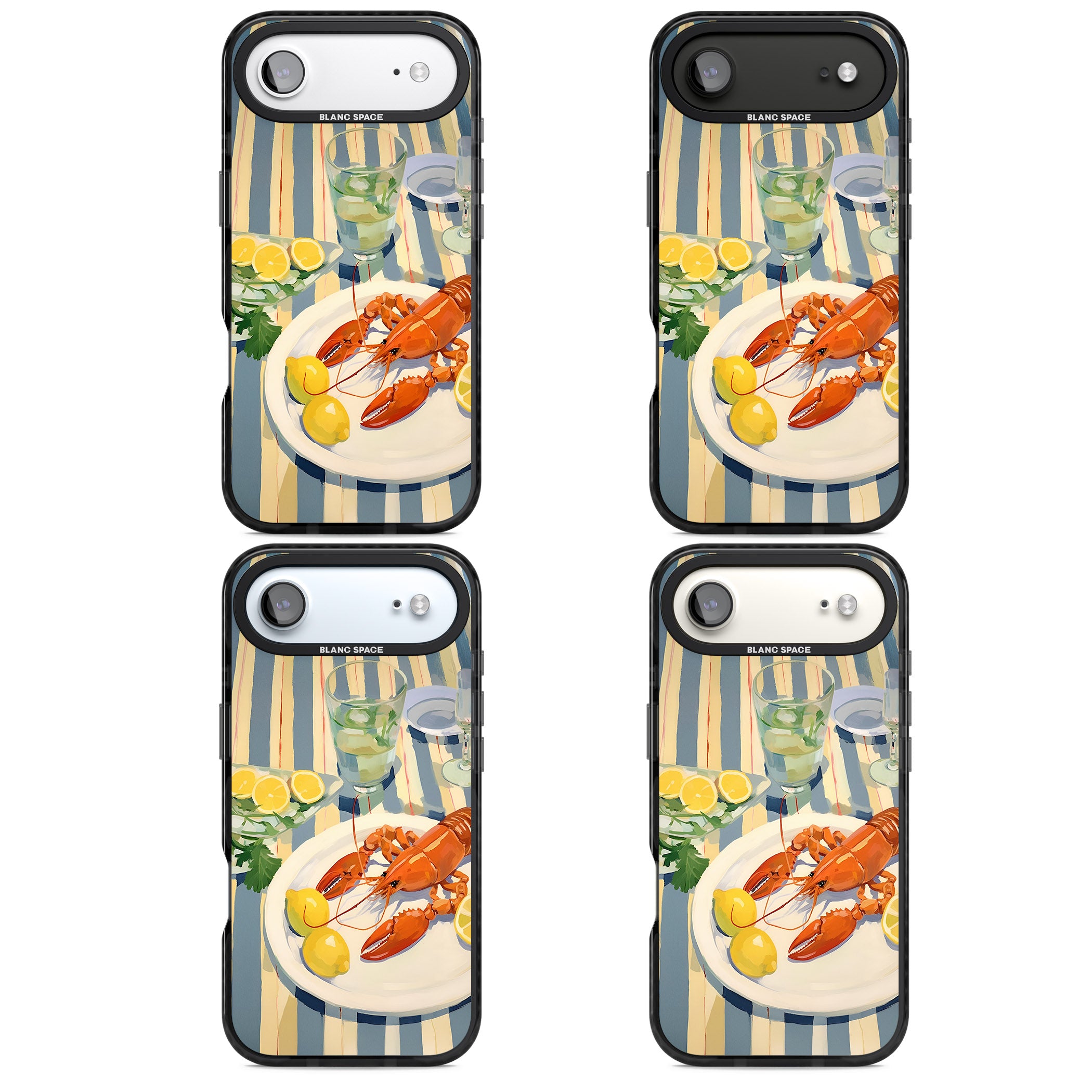 Lobster & Lemons iPhone 17 Air Impact Black Phone Case APT Impact Protection
