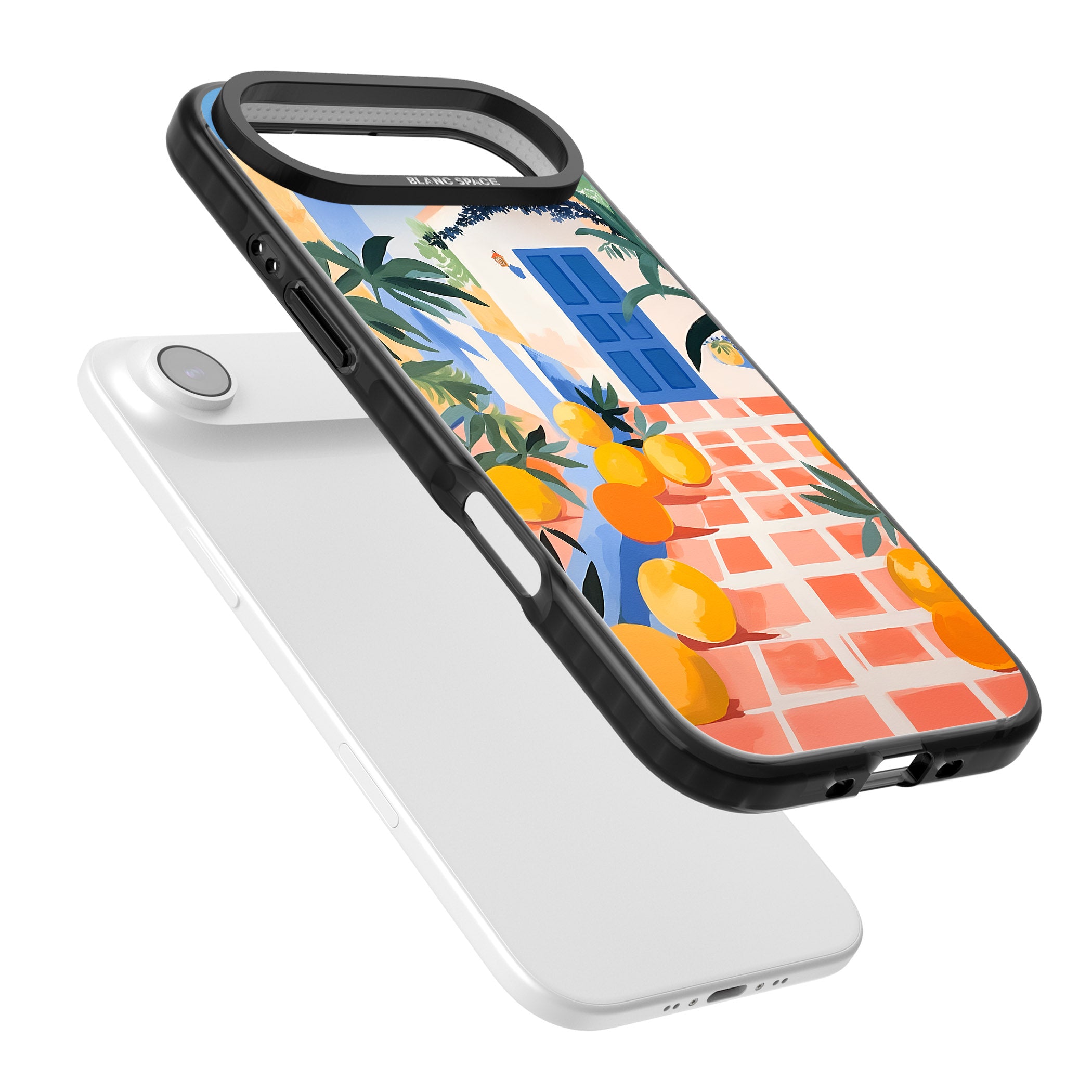 Greek Courtyard iPhone 17 Air Impact Black Phone Case Colours