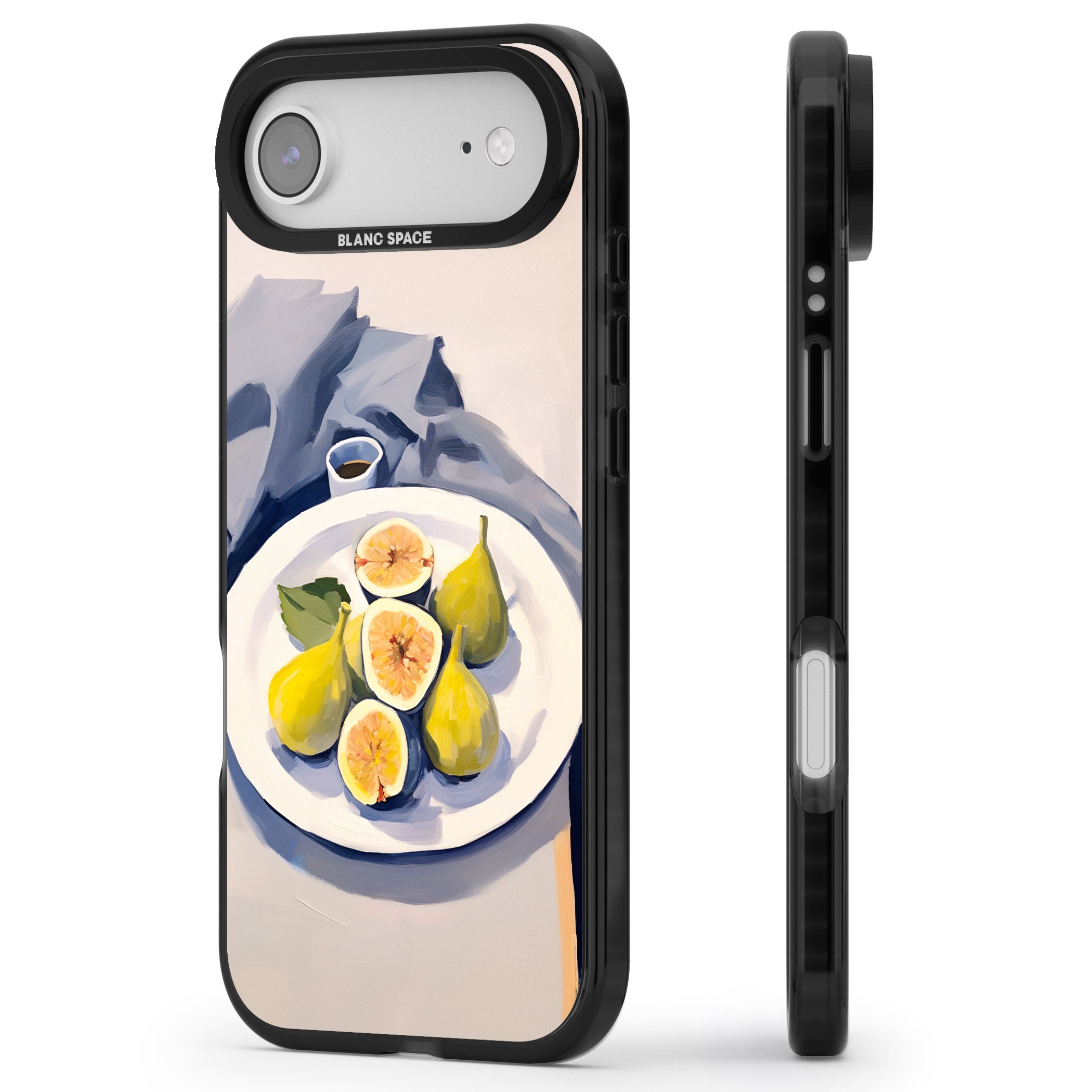 Plate of Pears iPhone 17 Air Impact Black Phone Case Side Profile