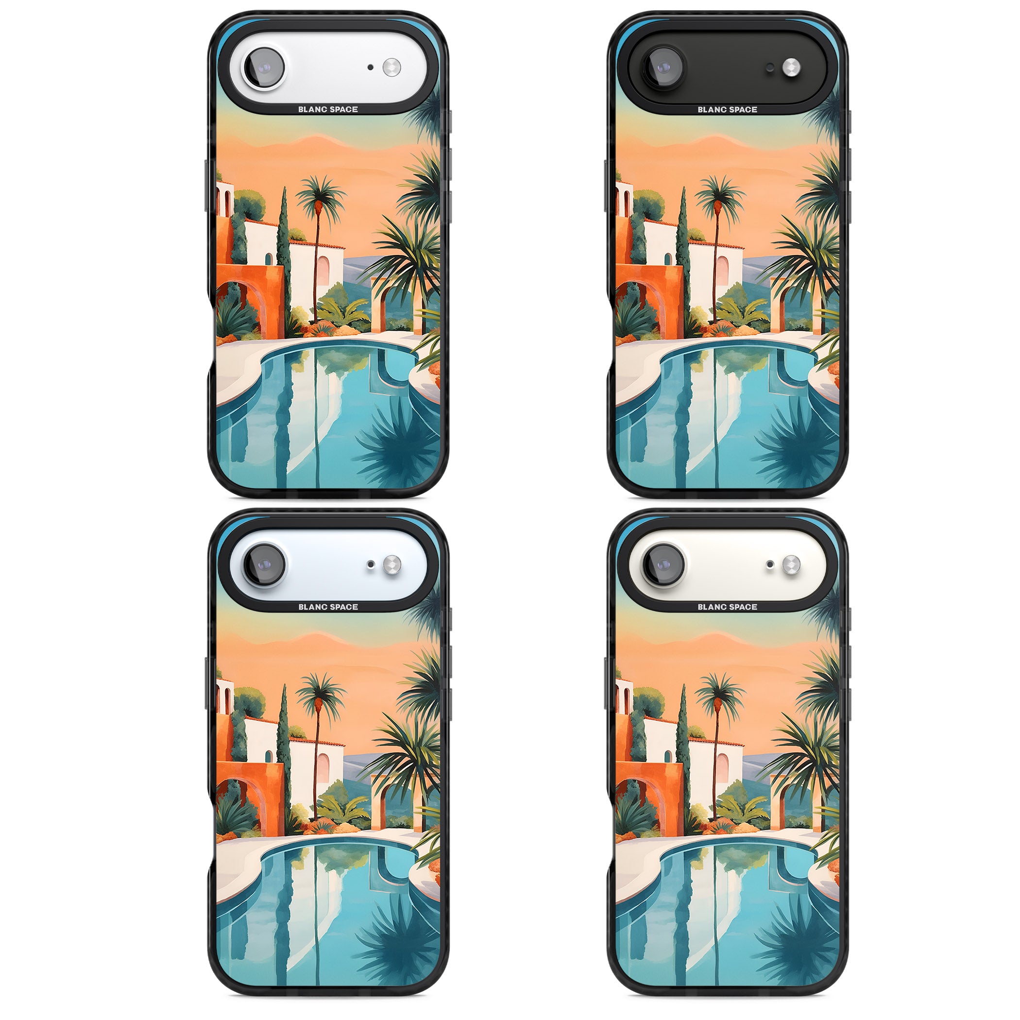 Villa Sunset iPhone 17 Air Impact Black Phone Case APT Impact Protection